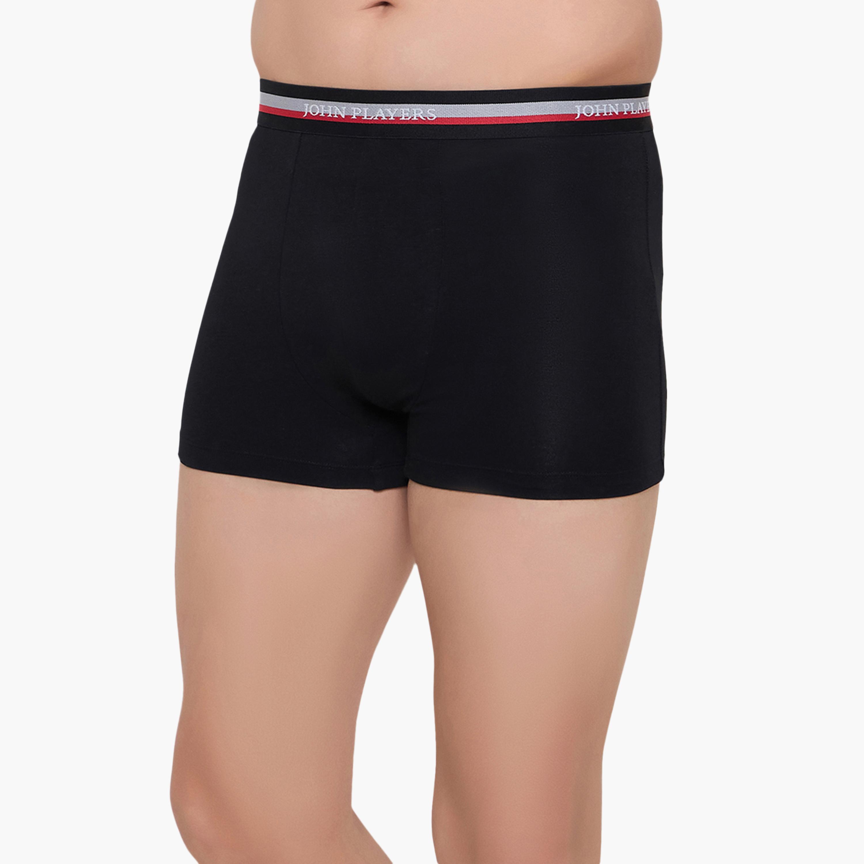 طقم قطعتين سراويل داخلية رجالية بخصر مطبوع بشعار الماركة من جون بلاير-men-clothing-innerwear-underwear-image-2