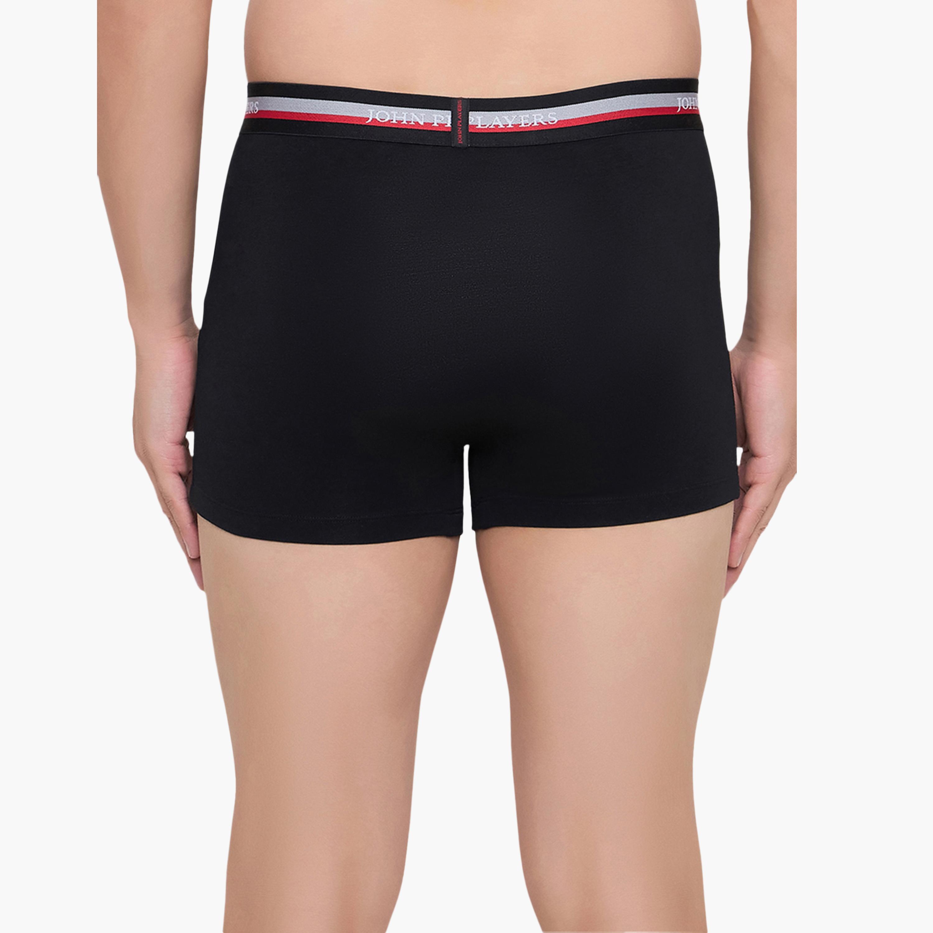 طقم قطعتين سراويل داخلية رجالية بخصر مطبوع بشعار الماركة من جون بلاير-men-clothing-innerwear-underwear-image-4