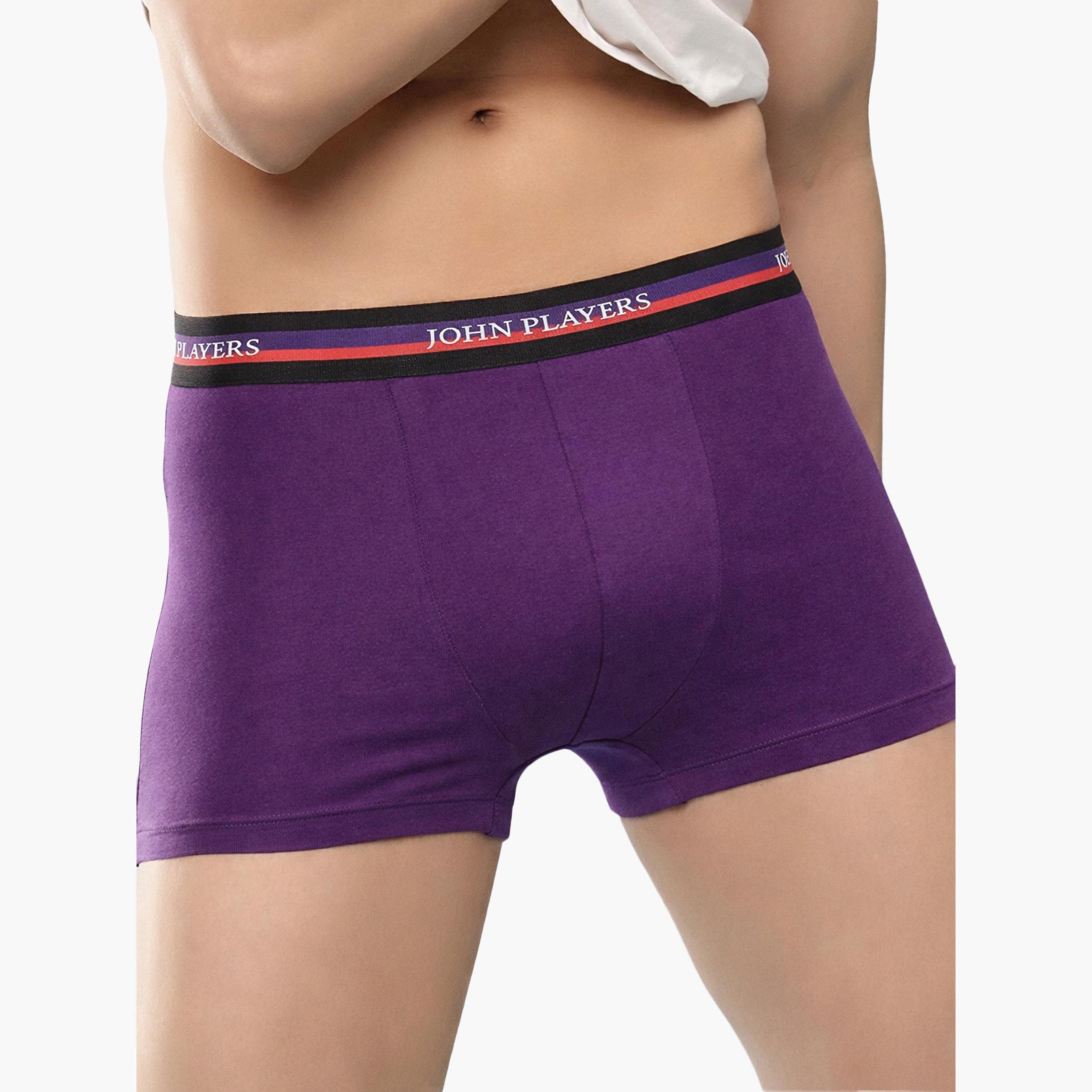 طقم قطعتين سراويل داخلية رجالية بخصر مطبوع بشعار الماركة من جون بلاير-men-clothing-innerwear-underwear-image-2
