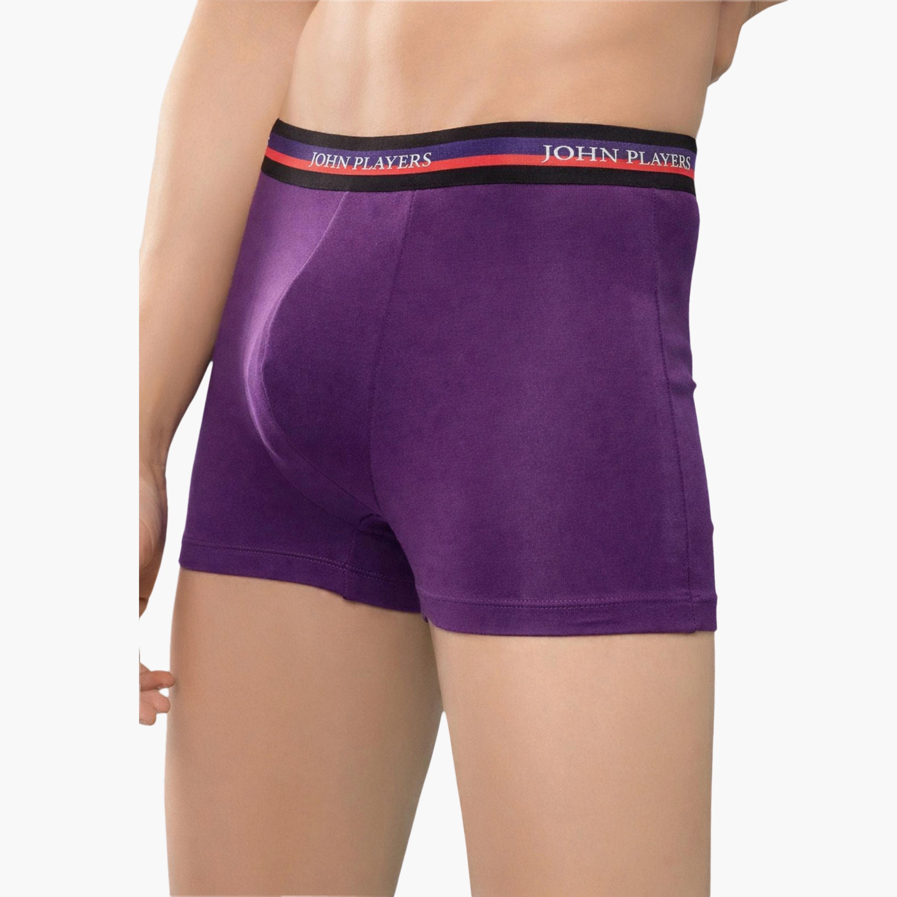طقم قطعتين سراويل داخلية رجالية بخصر مطبوع بشعار الماركة من جون بلاير-men-clothing-innerwear-underwear-image-3