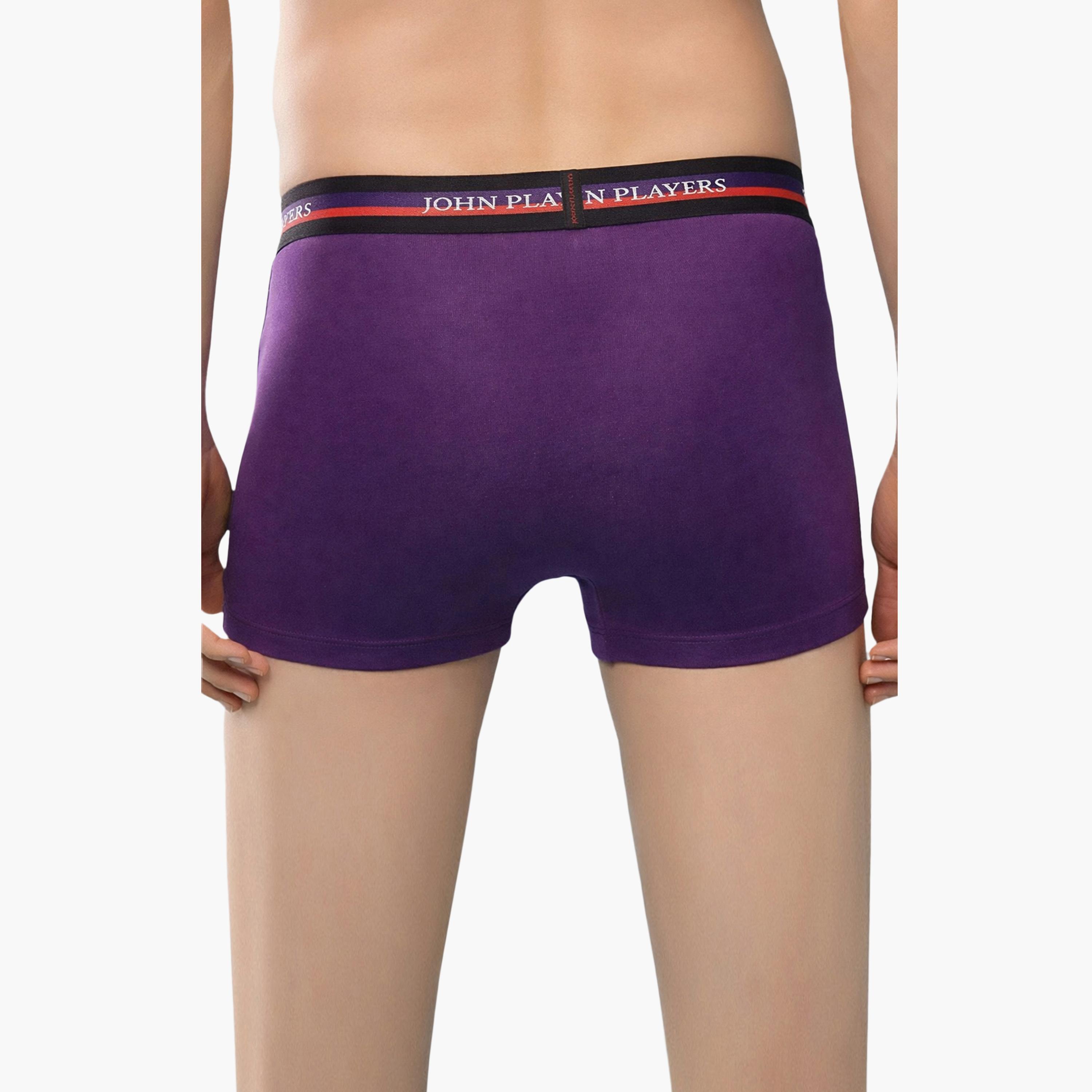 طقم قطعتين سراويل داخلية رجالية بخصر مطبوع بشعار الماركة من جون بلاير-men-clothing-innerwear-underwear-image-4
