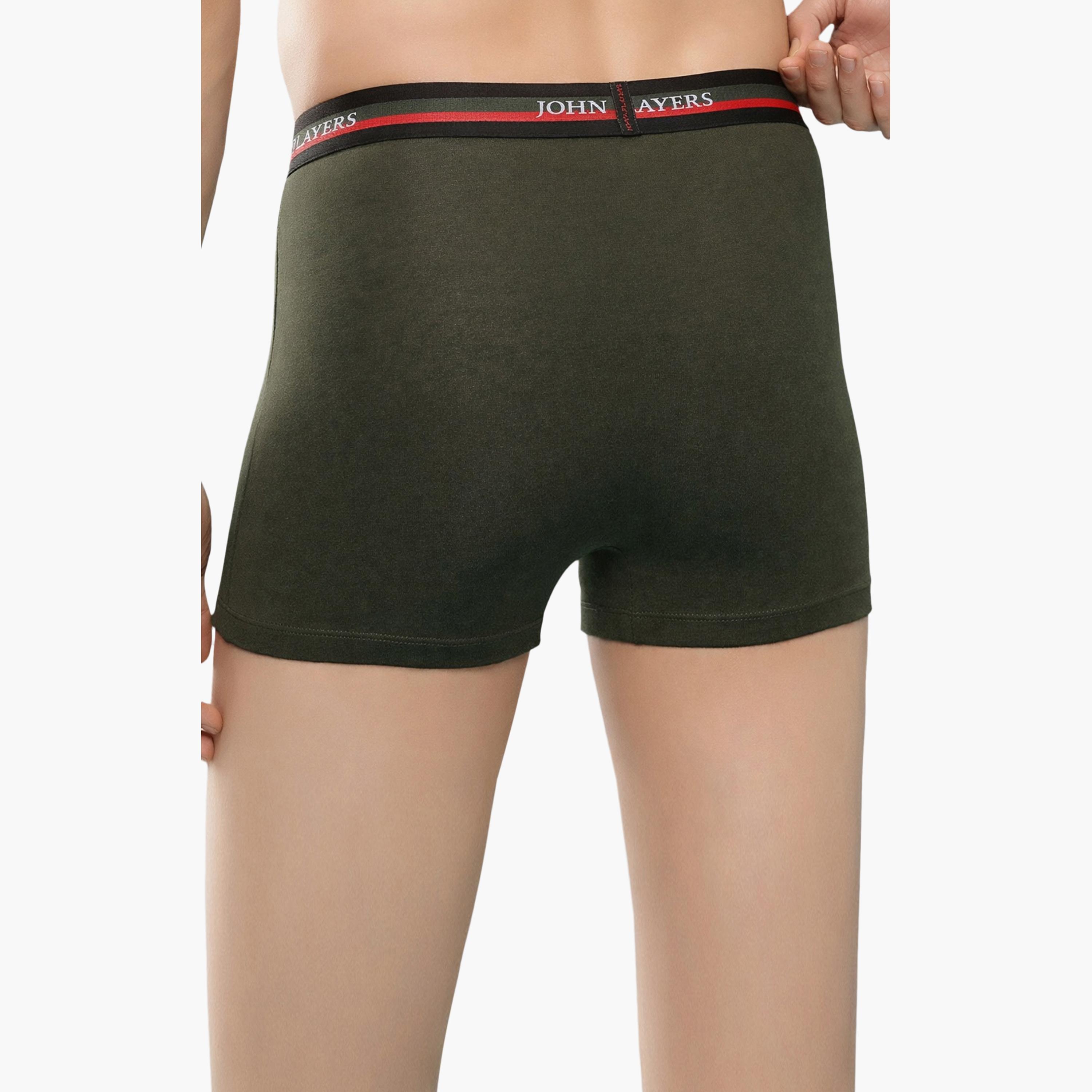 John Player Pack of 2 Brand Print Waistband Men's Trunks-men-clothing-innerwear-underwear-image-3