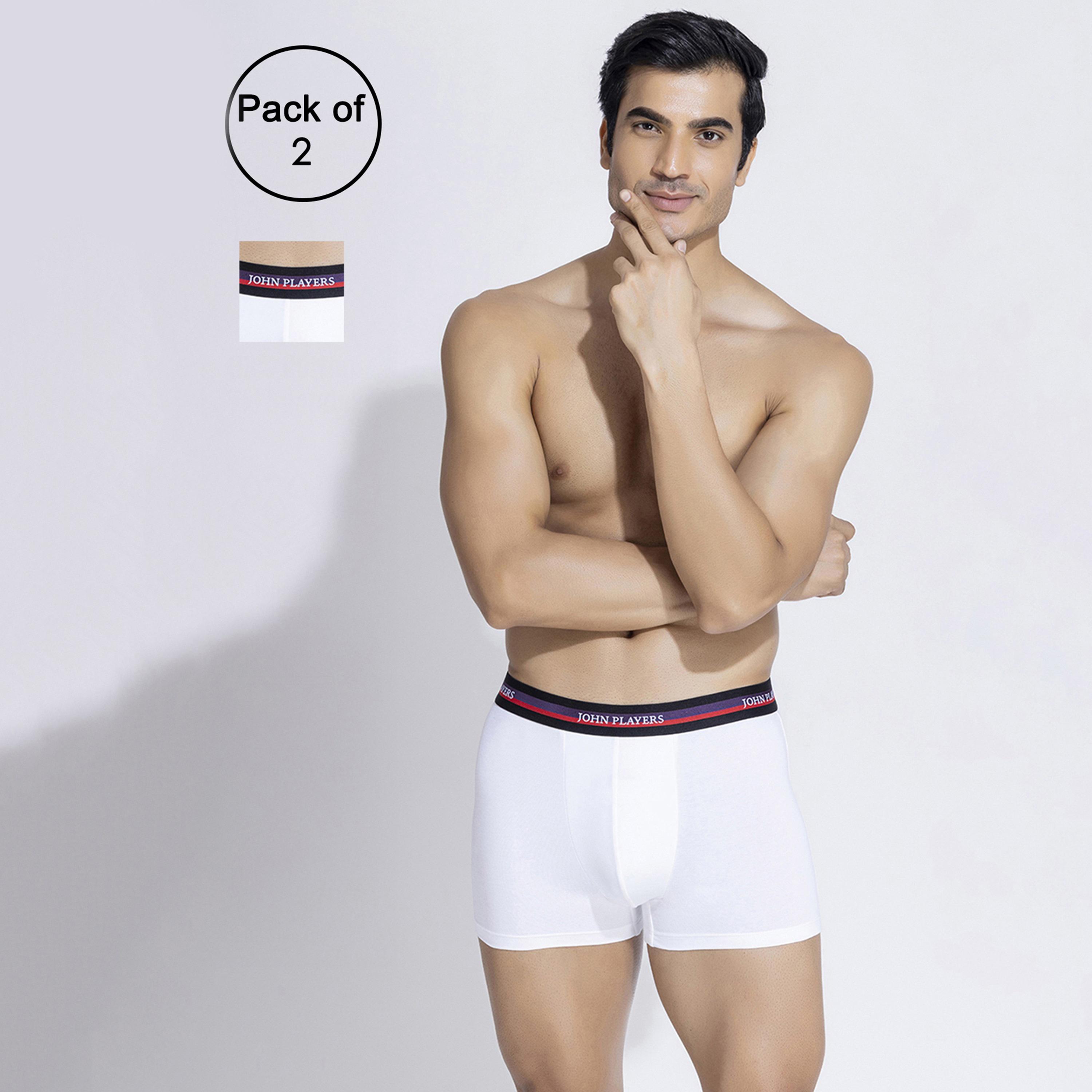 John Player Pack of 2 Brand Print Waistband Men's Trunks-men-clothing-innerwear-underwear-image-5