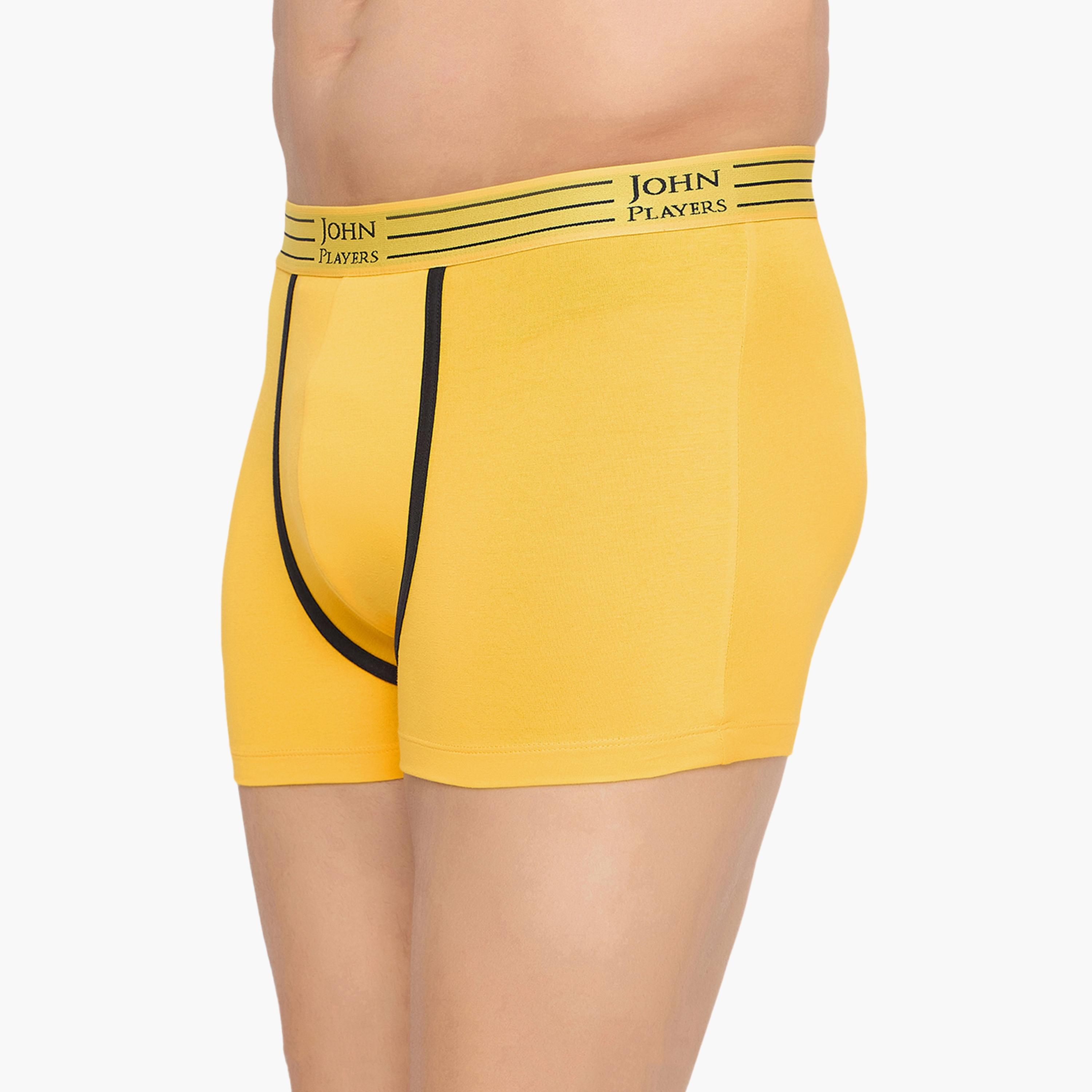 John Player Pack of 2 Brand Print Waistband Men's Trunks-men-clothing-innerwear-underwear-image-2