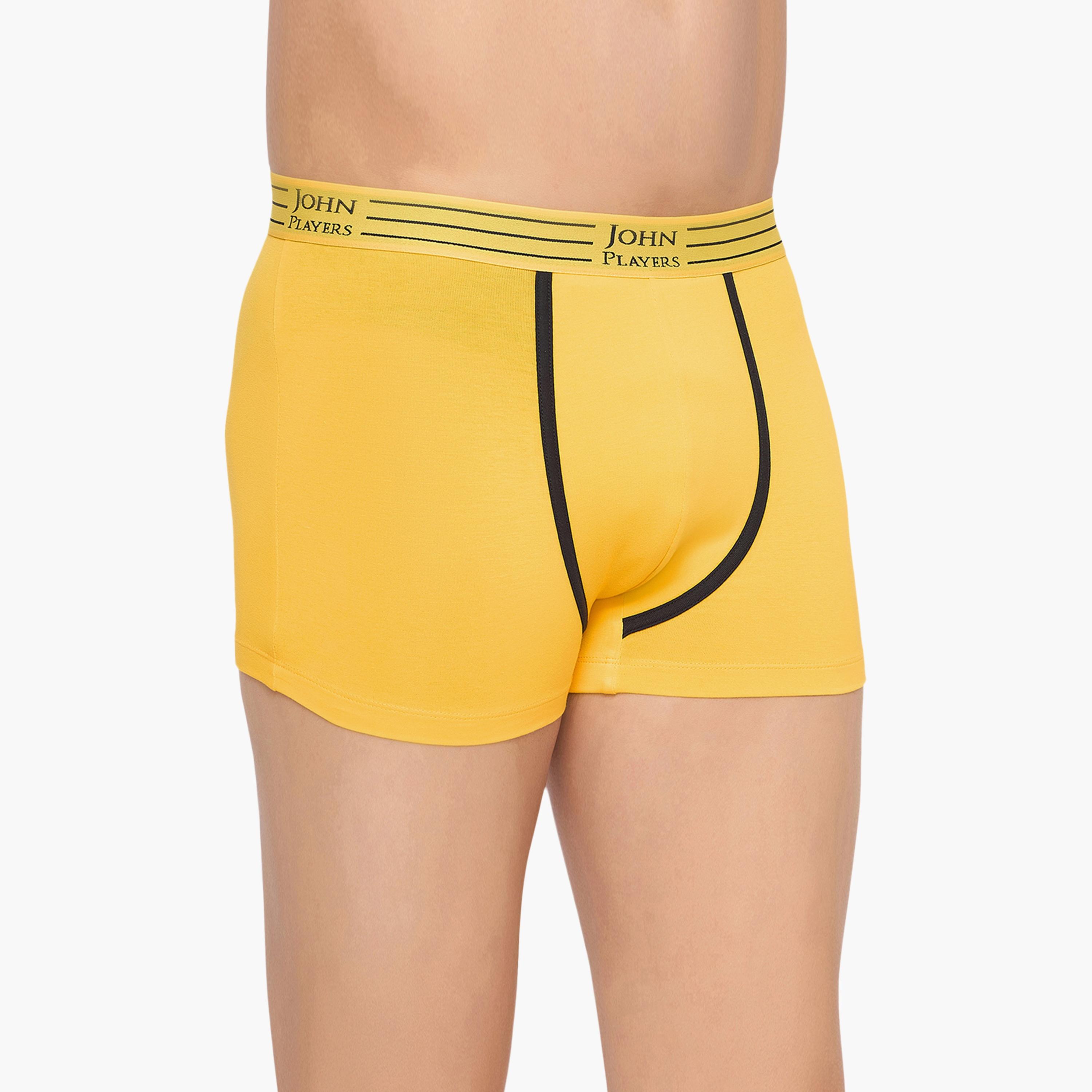 John Player Pack of 2 Brand Print Waistband Men's Trunks-men-clothing-innerwear-underwear-image-3