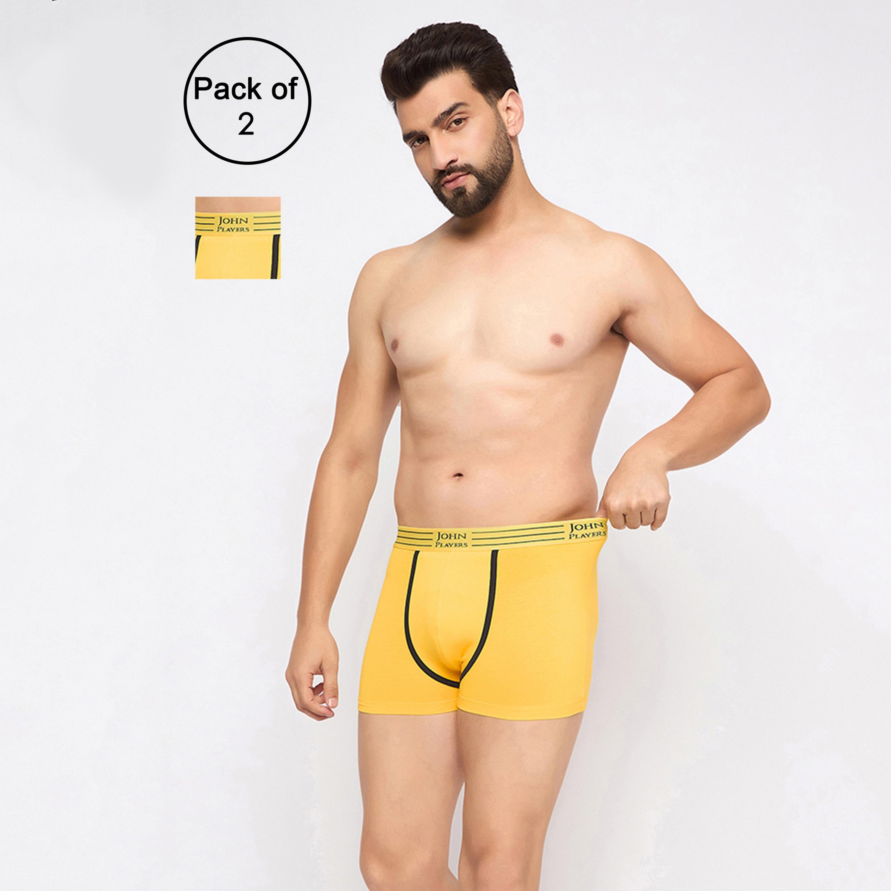 John Player Pack of 2 Brand Print Waistband Men's Trunks-men-clothing-innerwear-underwear-image-5