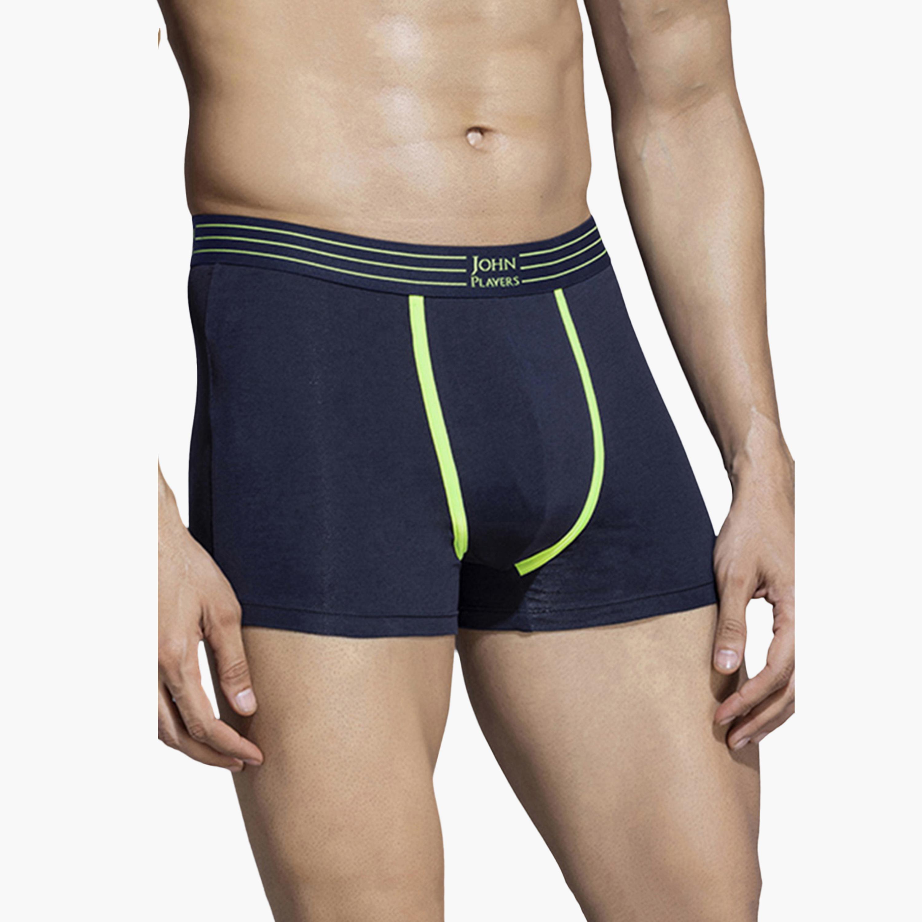 طقم قطعتين سراويل داخلية رجالية بخصر مطبوع بشعار الماركة من جون بلاير-men-clothing-innerwear-underwear-image-3
