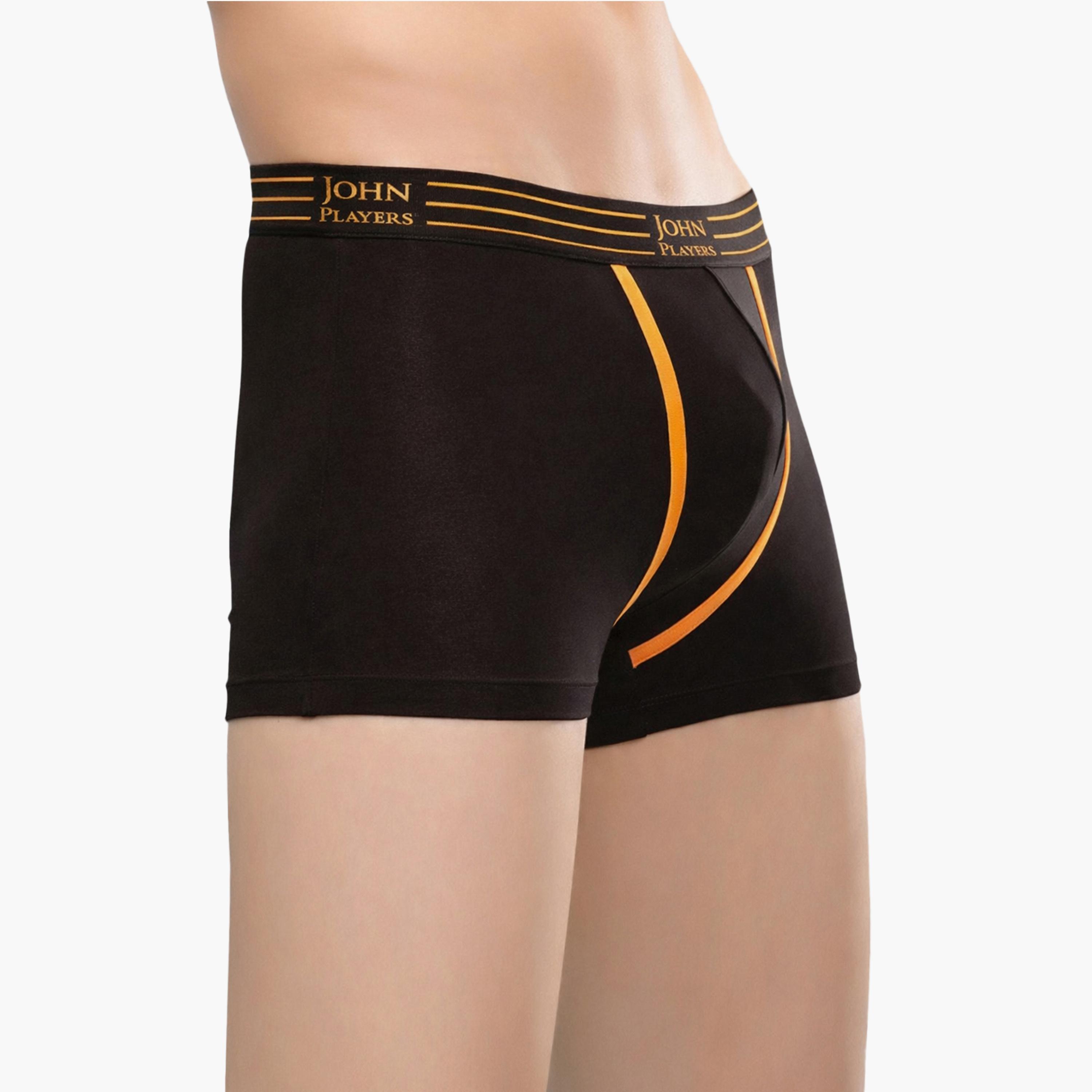 John Player Pack of 2 Brand Print Waistband Men's Trunks-men-clothing-innerwear-underwear-image-3