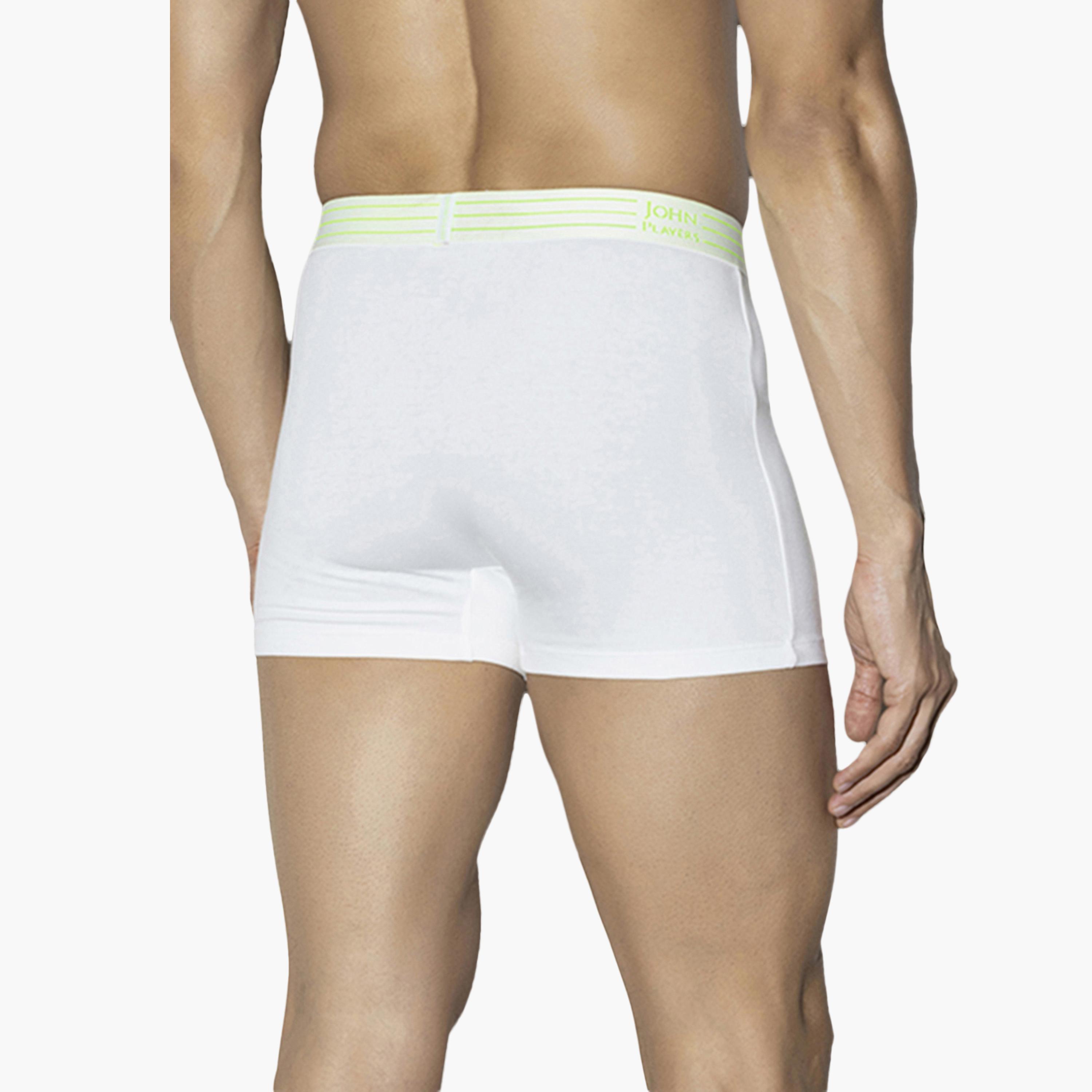 John Player Pack of 2 Brand Print Waistband Men's Trunks-men-clothing-innerwear-underwear-image-2