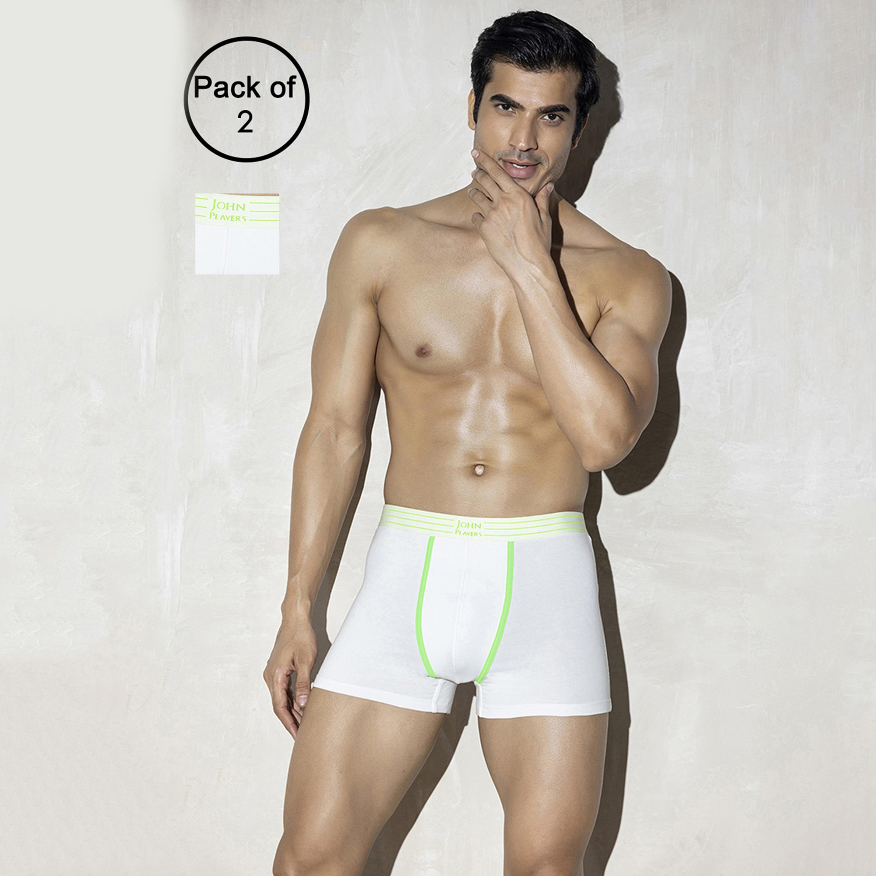 John Player Pack of 2 Brand Print Waistband Men's Trunks-men-clothing-innerwear-underwear-image-3