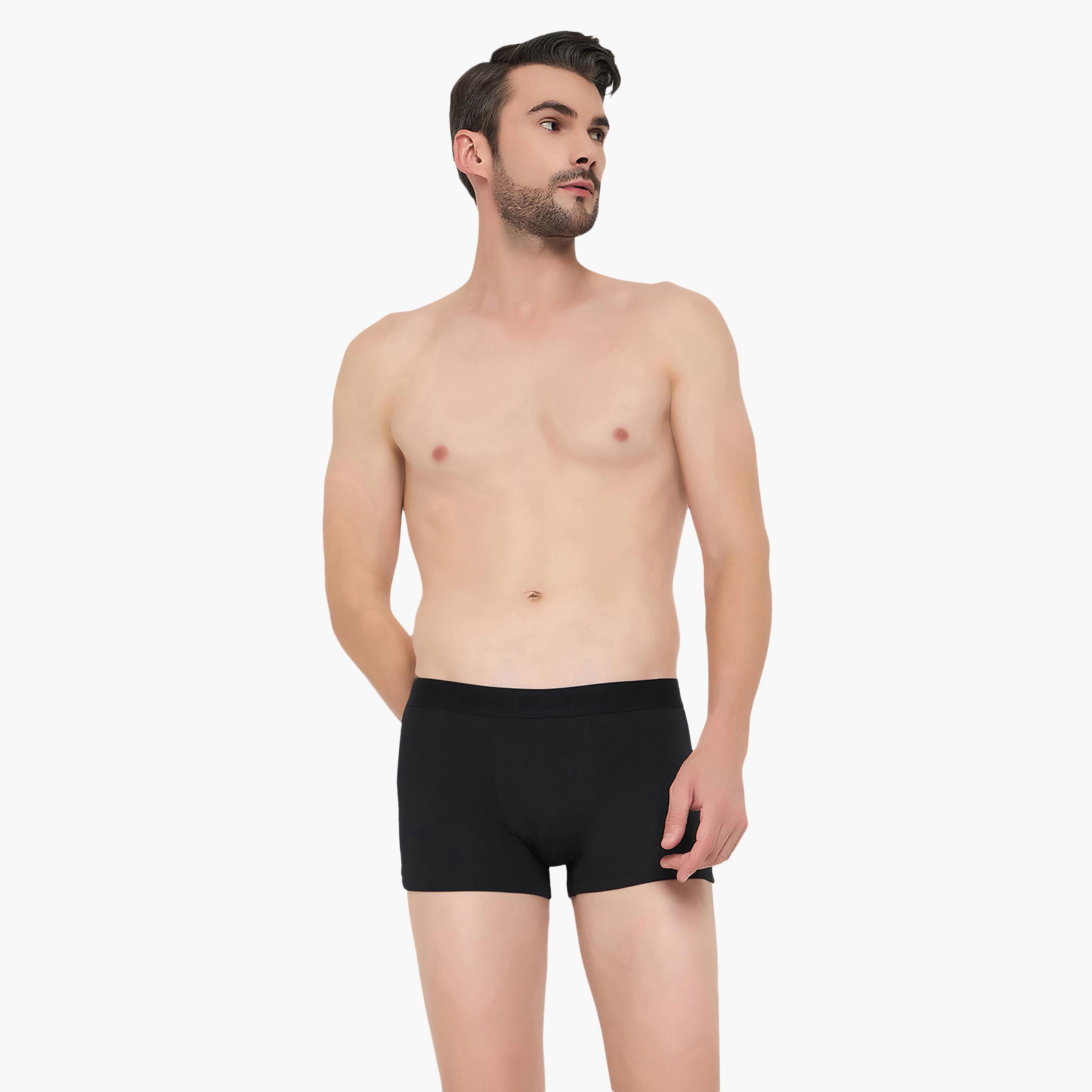 John Player Pack of 2 Brand Print Waistband Men's Trunks-men-clothing-innerwear-underwear-image-5