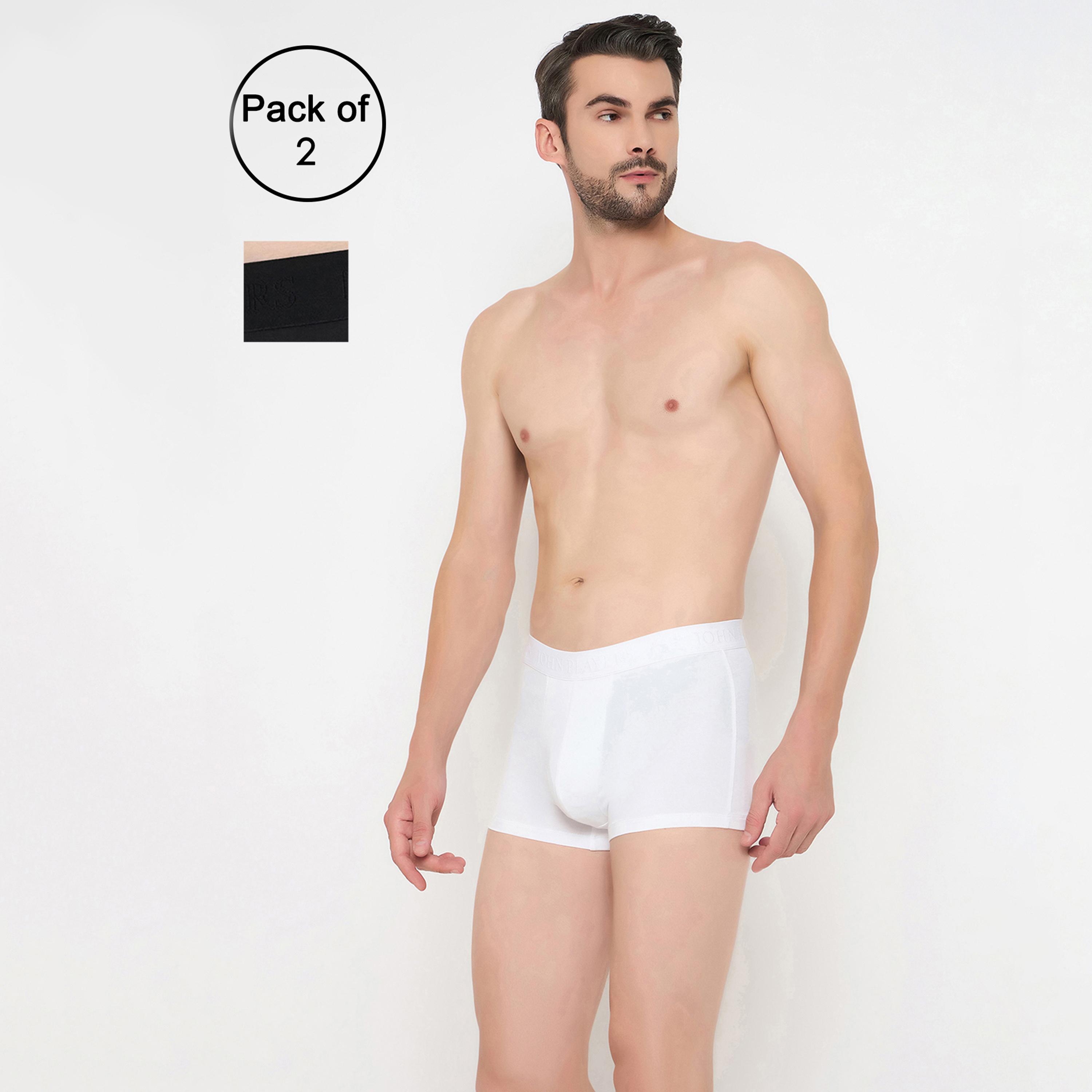 طقم قطعتين سراويل داخلية رجالية بخصر مطبوع بشعار الماركة من جون بلاير-men-clothing-innerwear-underwear-image-6
