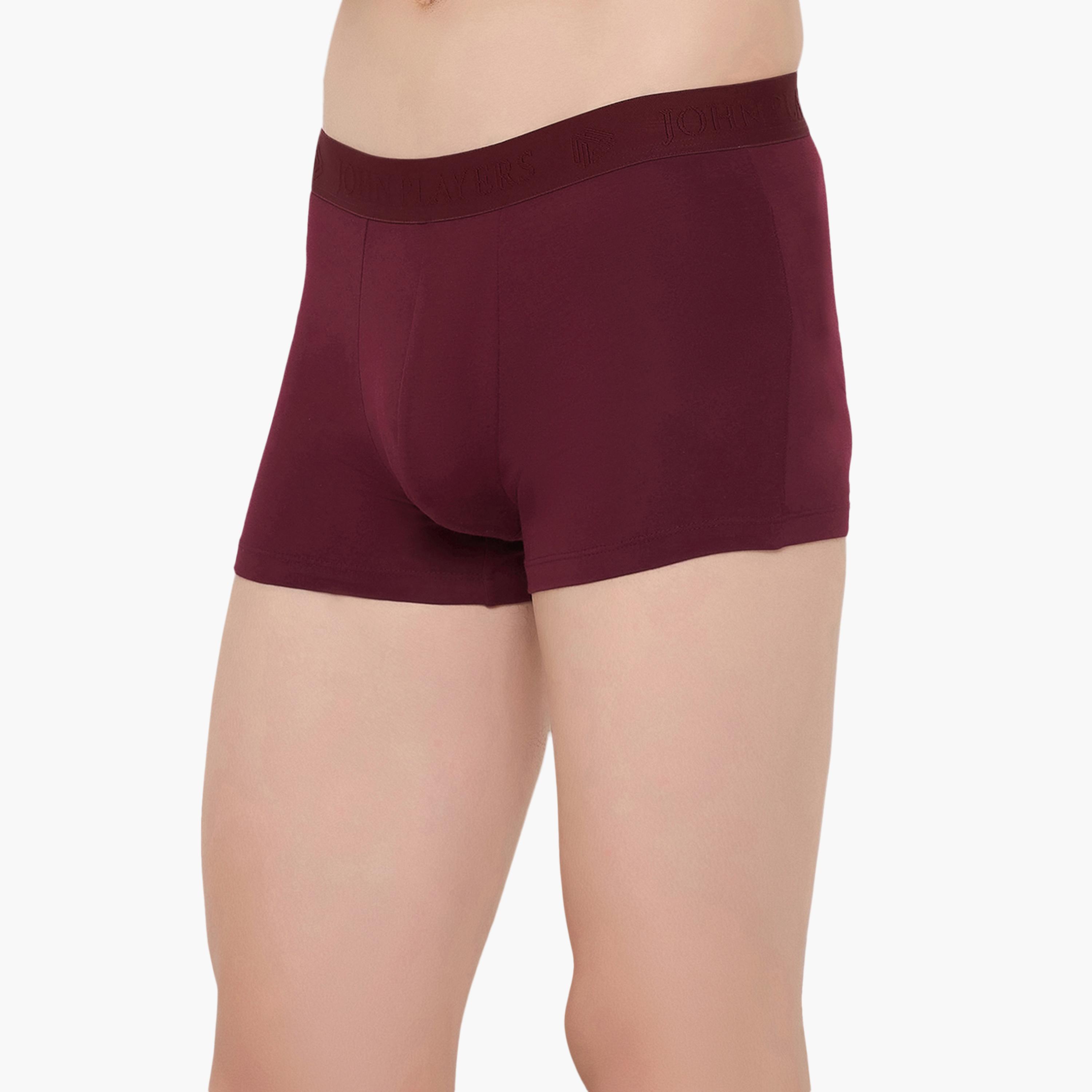 طقم قطعتين سراويل داخلية رجالية بخصر مطبوع بشعار الماركة من جون بلاير-men-clothing-innerwear-underwear-image-3