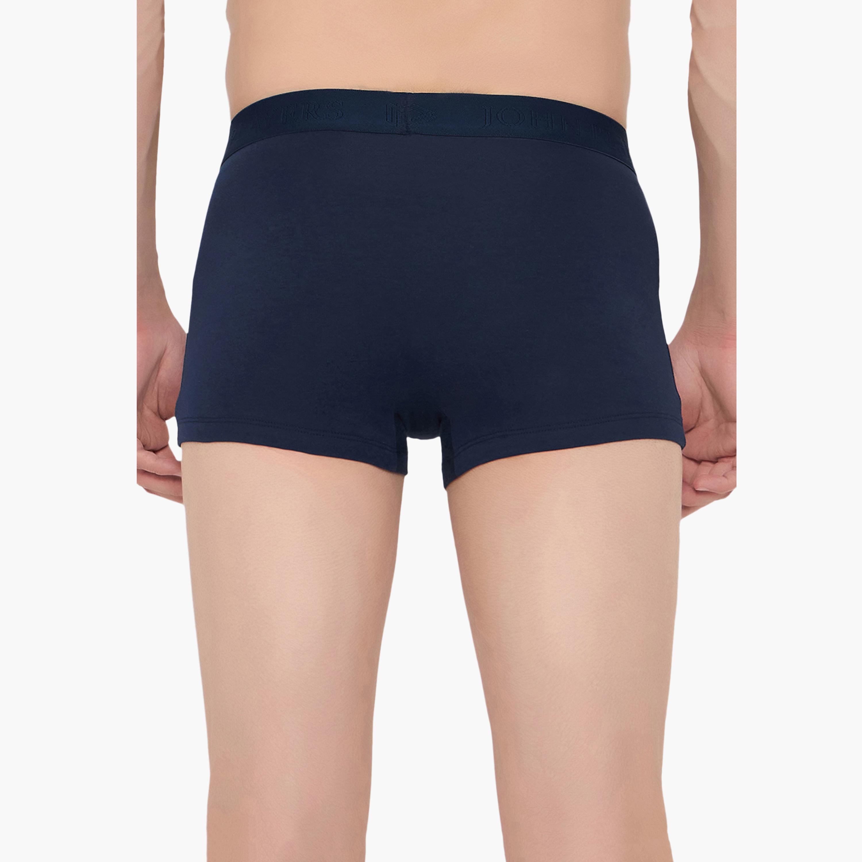 John Player Pack of 2 Brand Print Waistband Men's Trunks-men-clothing-innerwear-underwear-image-6