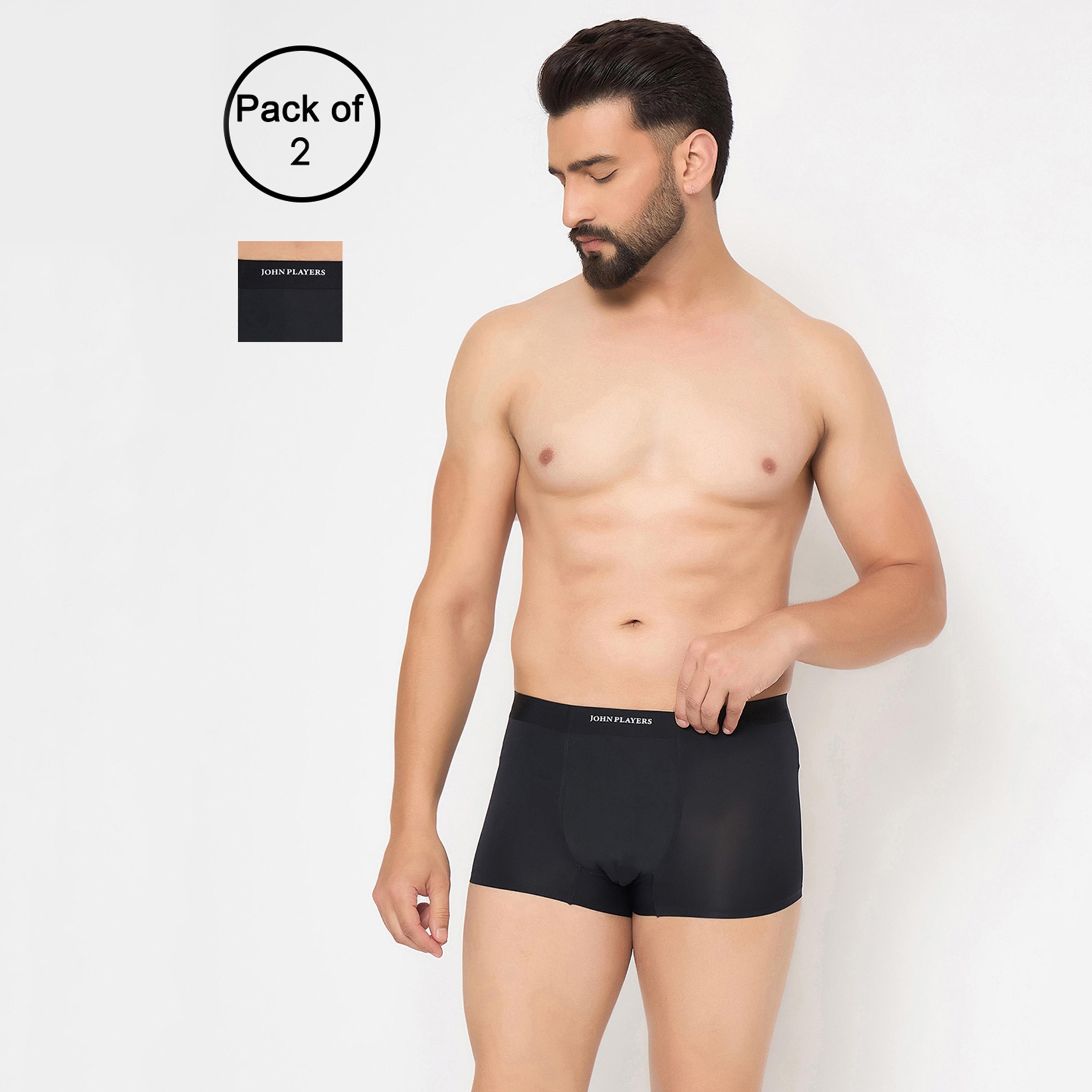 John Player Pack of 2 Brand Print Waistband Men's Trunks-men-clothing-innerwear-underwear-image-5