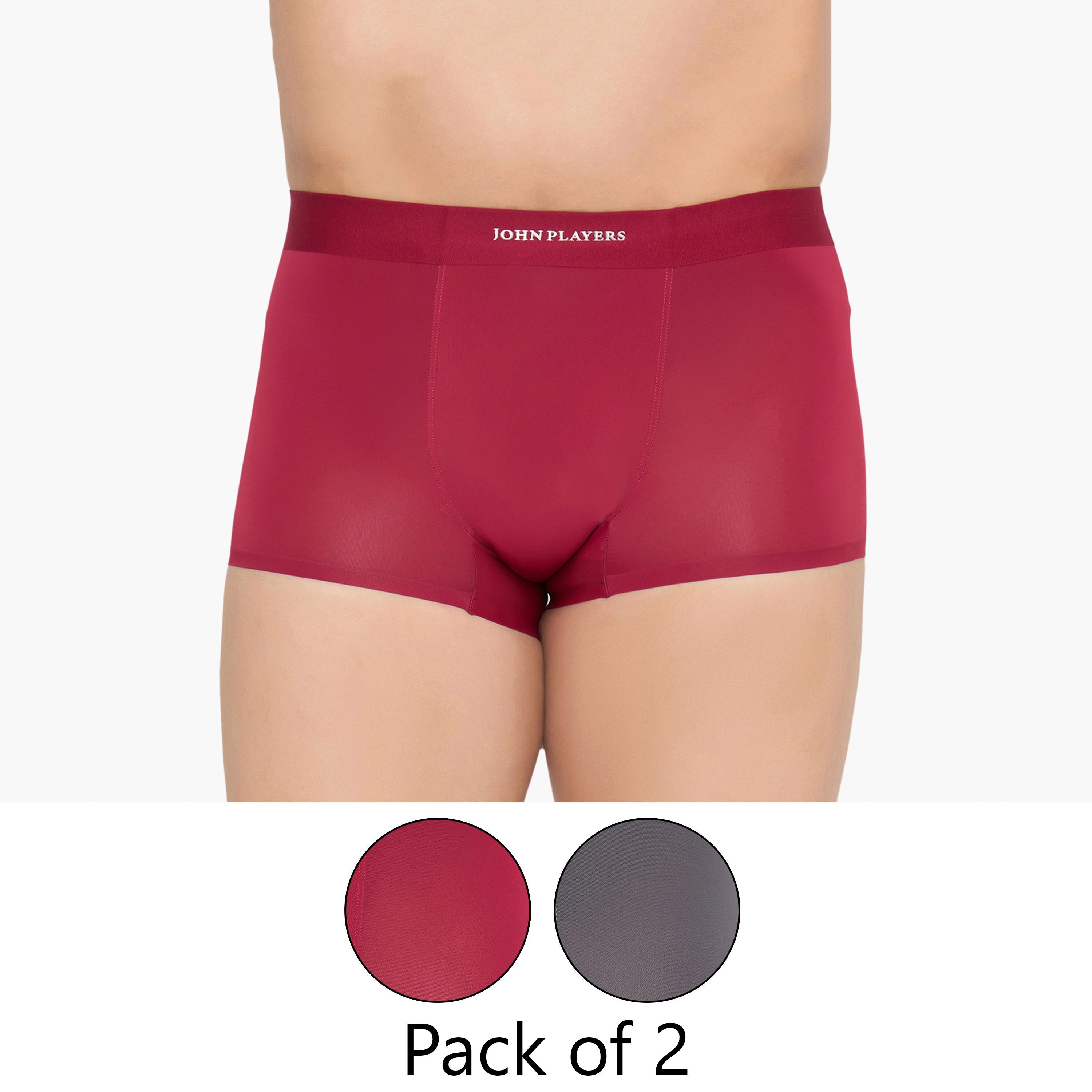 John Player Pack of 2 Brand Print Waistband Men's Trunks-men-clothing-innerwear-underwear-image-1