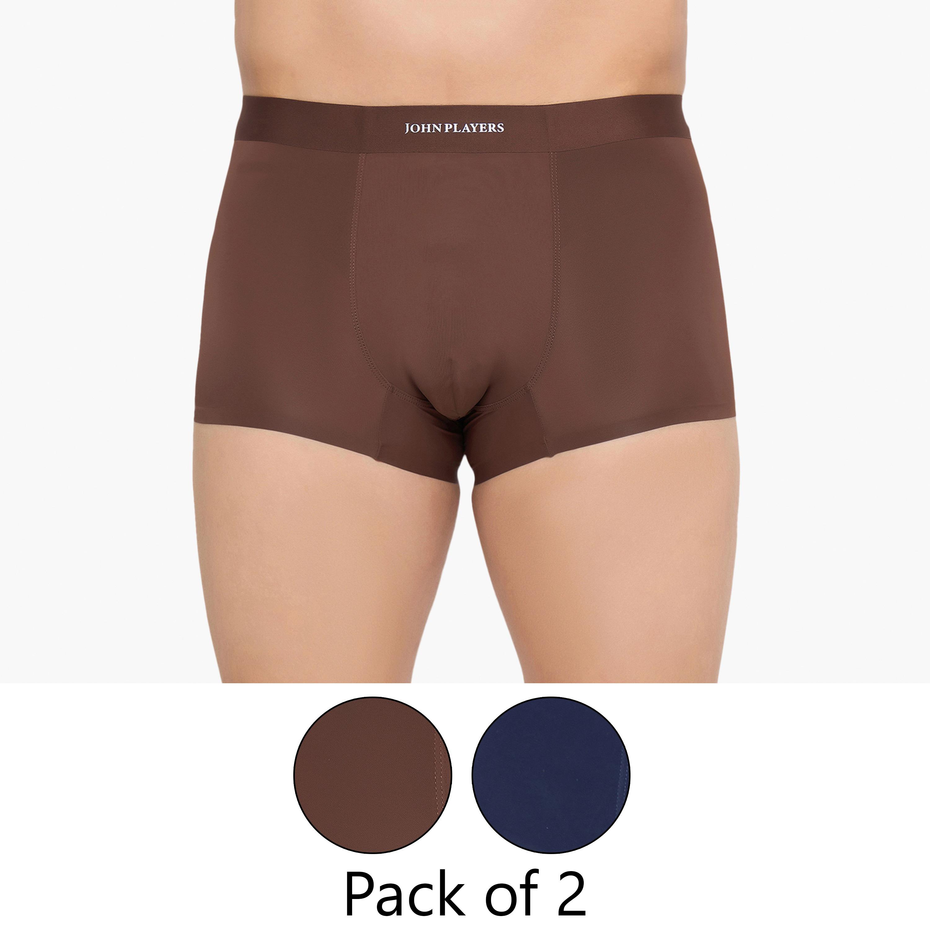 طقم قطعتين سراويل داخلية رجالية بخصر مطبوع بشعار الماركة من جون بلاير-men-clothing-innerwear-underwear-image-1
