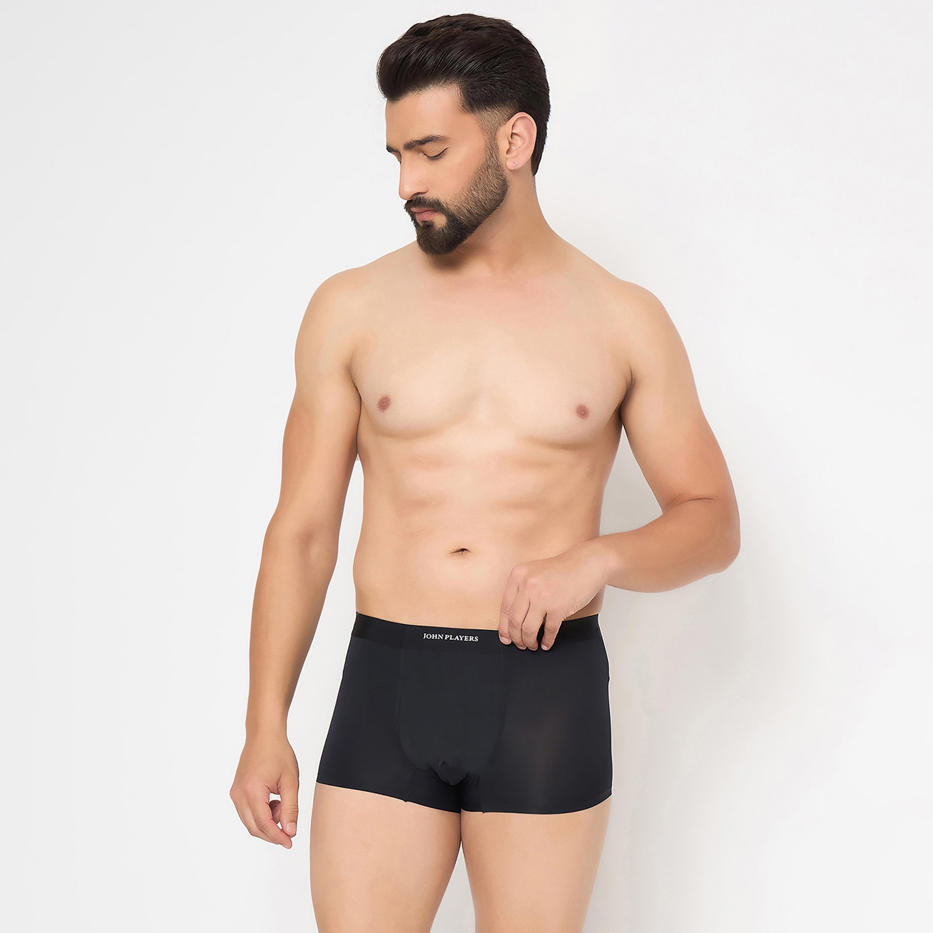 John Player Pack of 2 Brand Print Waistband Men's Trunks-men-clothing-innerwear-underwear-image-6