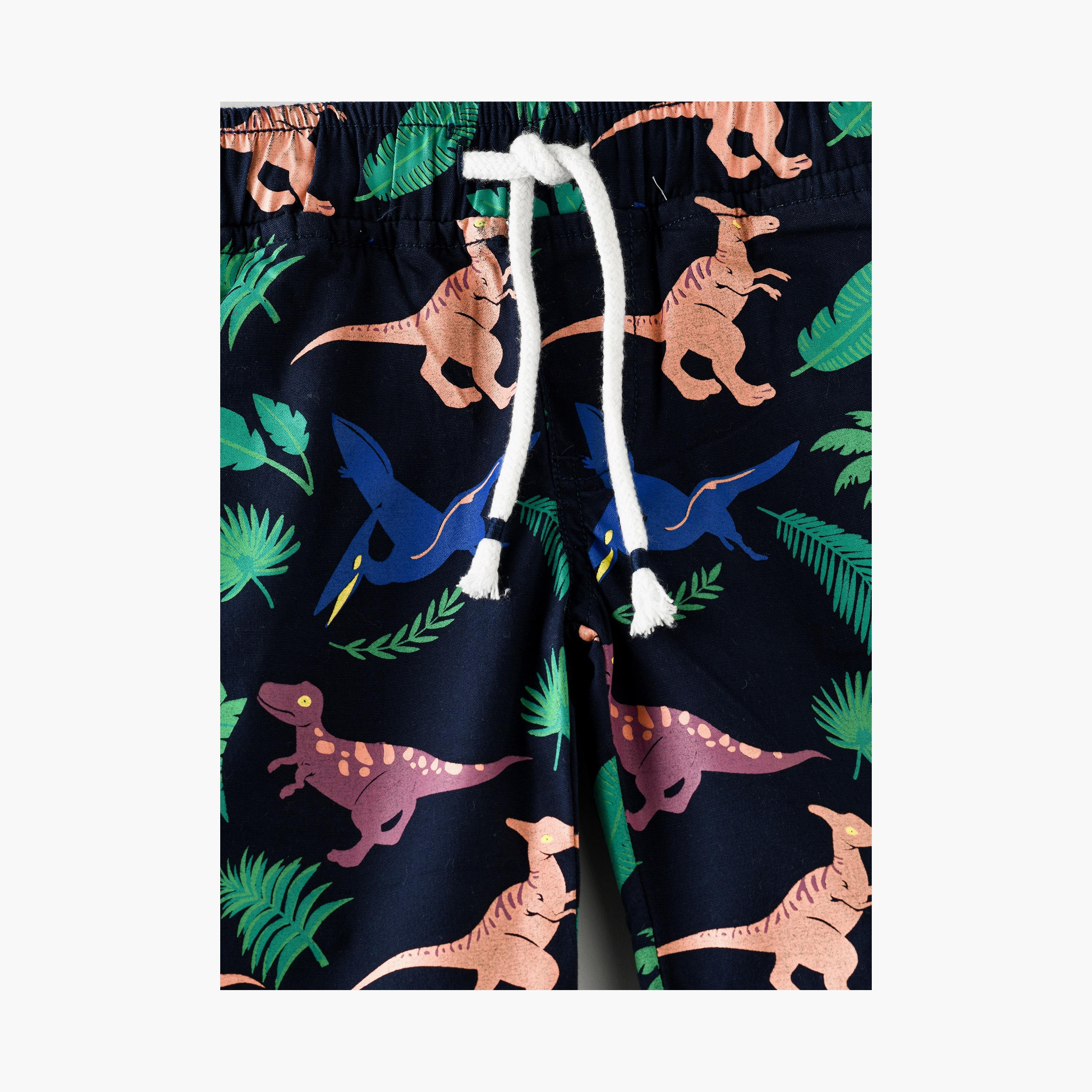 UniqKidz Printed Elasticated & Drawstring Shorts-boys-clothing-bottoms-shorts-image-4