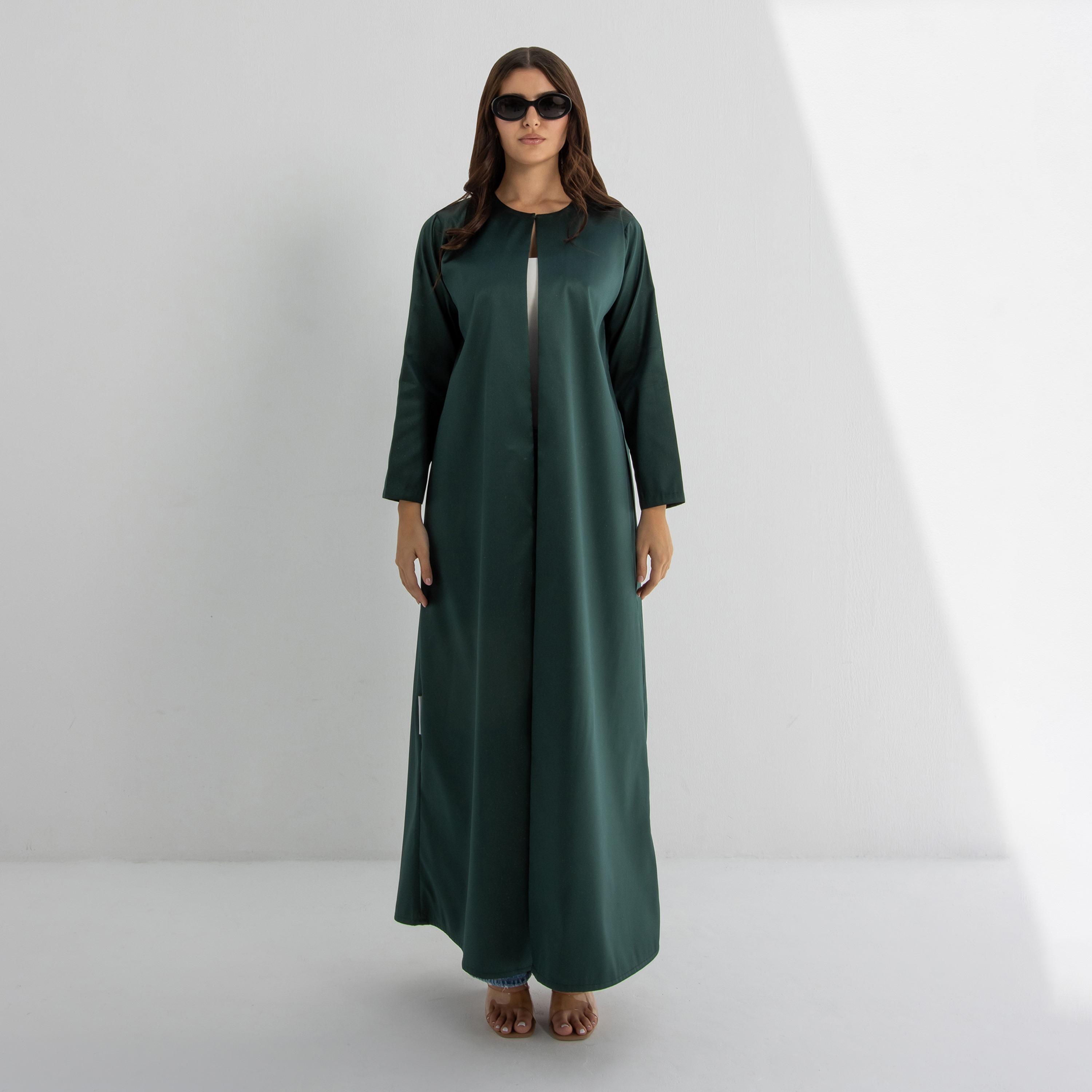 عباية نسائية بقصة فضفاضة (Floowy) قماش تافتا - أخضر من 10 ديسمبر-women-arabicclothing-abayas-image-1