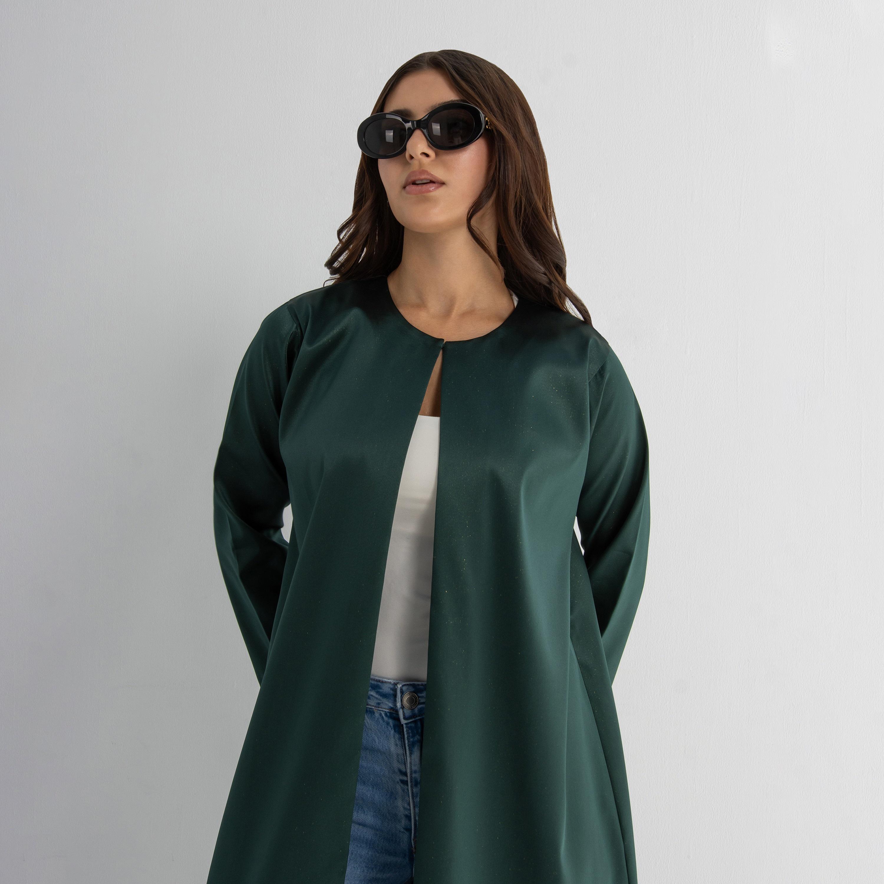 عباية نسائية بقصة فضفاضة (Floowy) قماش تافتا - أخضر من 10 ديسمبر-women-arabicclothing-abayas-image-2