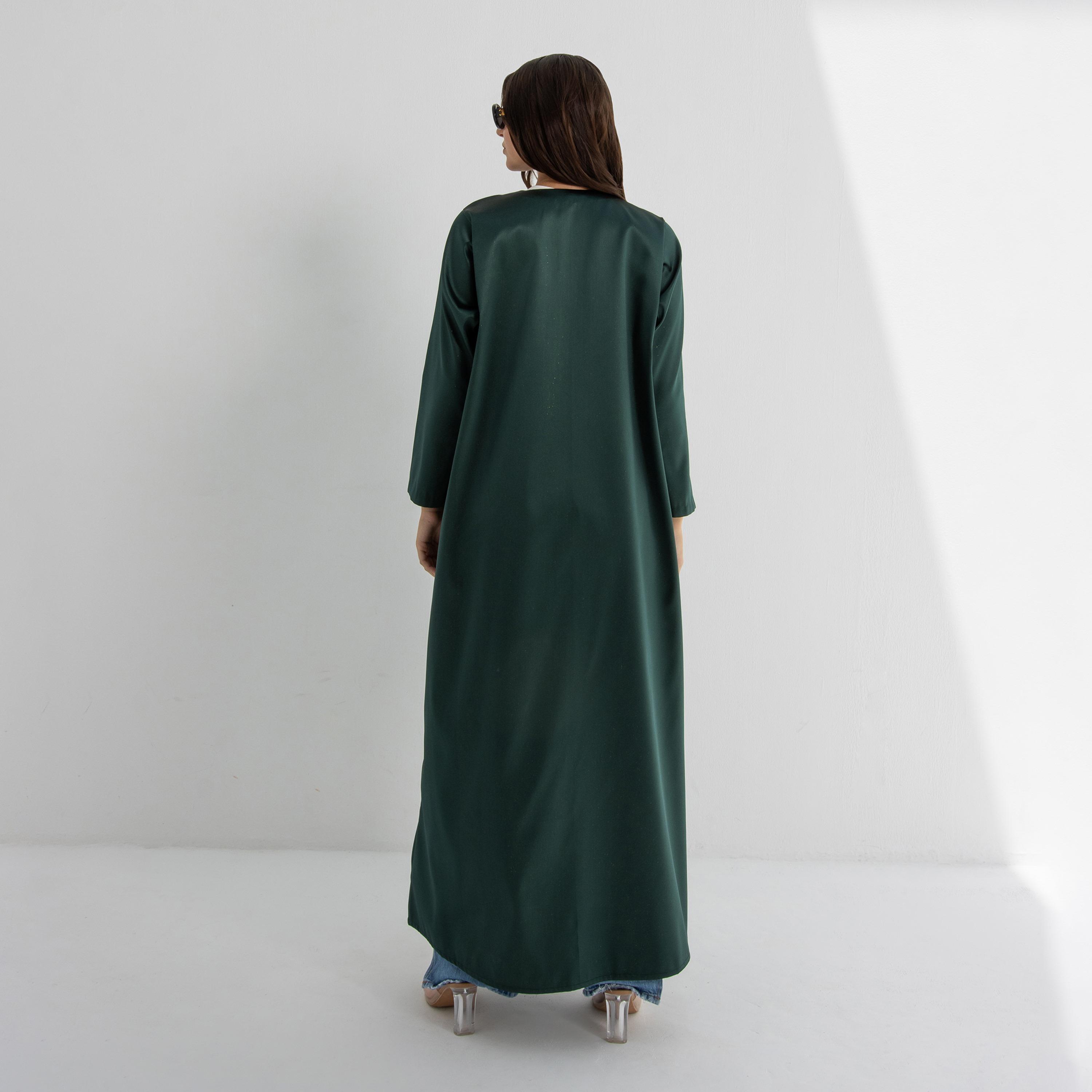 عباية نسائية بقصة فضفاضة (Floowy) قماش تافتا - أخضر من 10 ديسمبر-women-arabicclothing-abayas-image-4