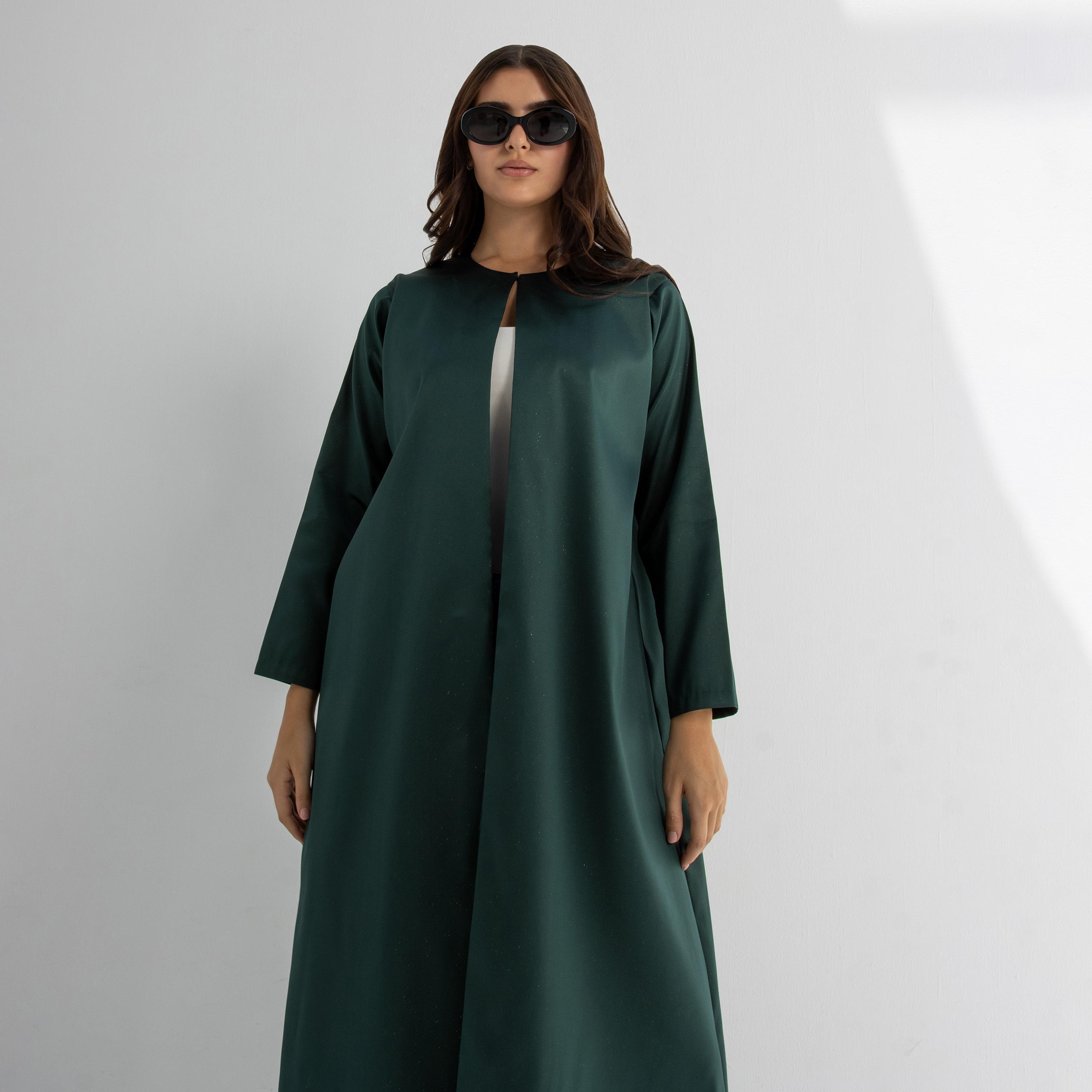 عباية نسائية بقصة فضفاضة (Floowy) قماش تافتا - أخضر من 10 ديسمبر-women-arabicclothing-abayas-image-5