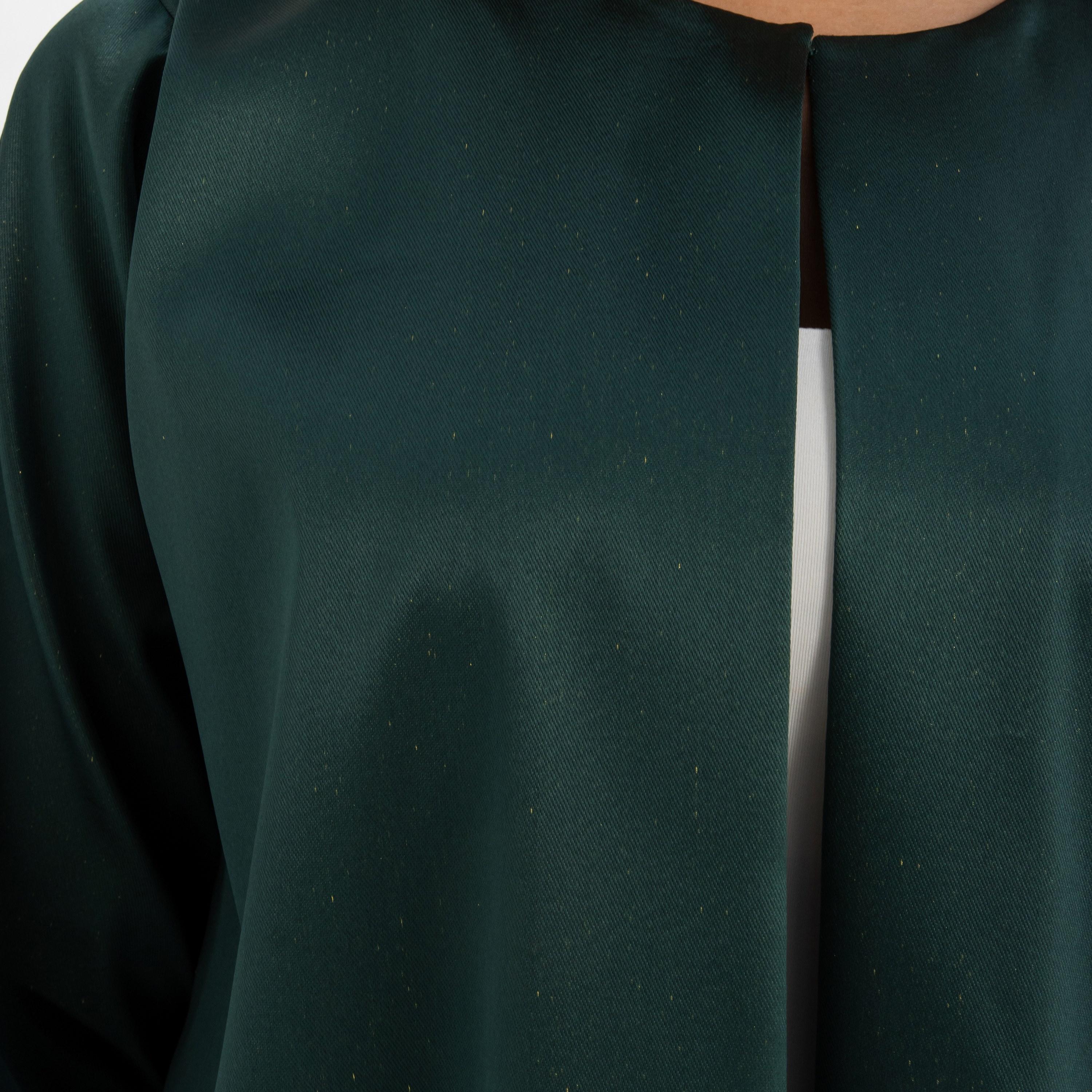 عباية نسائية بقصة فضفاضة (Floowy) قماش تافتا - أخضر من 10 ديسمبر-women-arabicclothing-abayas-image-8