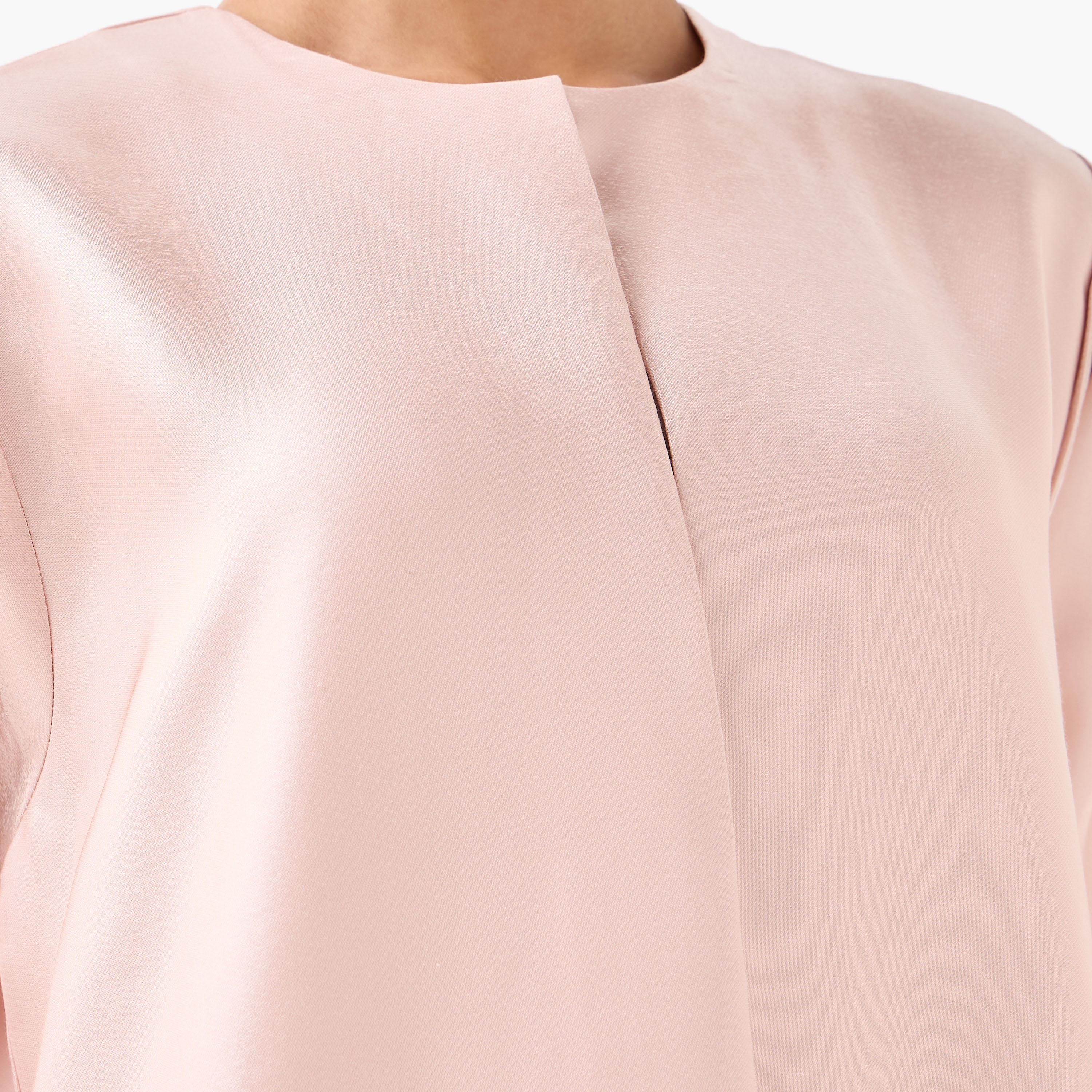 10December Slit Detail Abaya with Hijab-women-arabicclothing-abayas-image-2