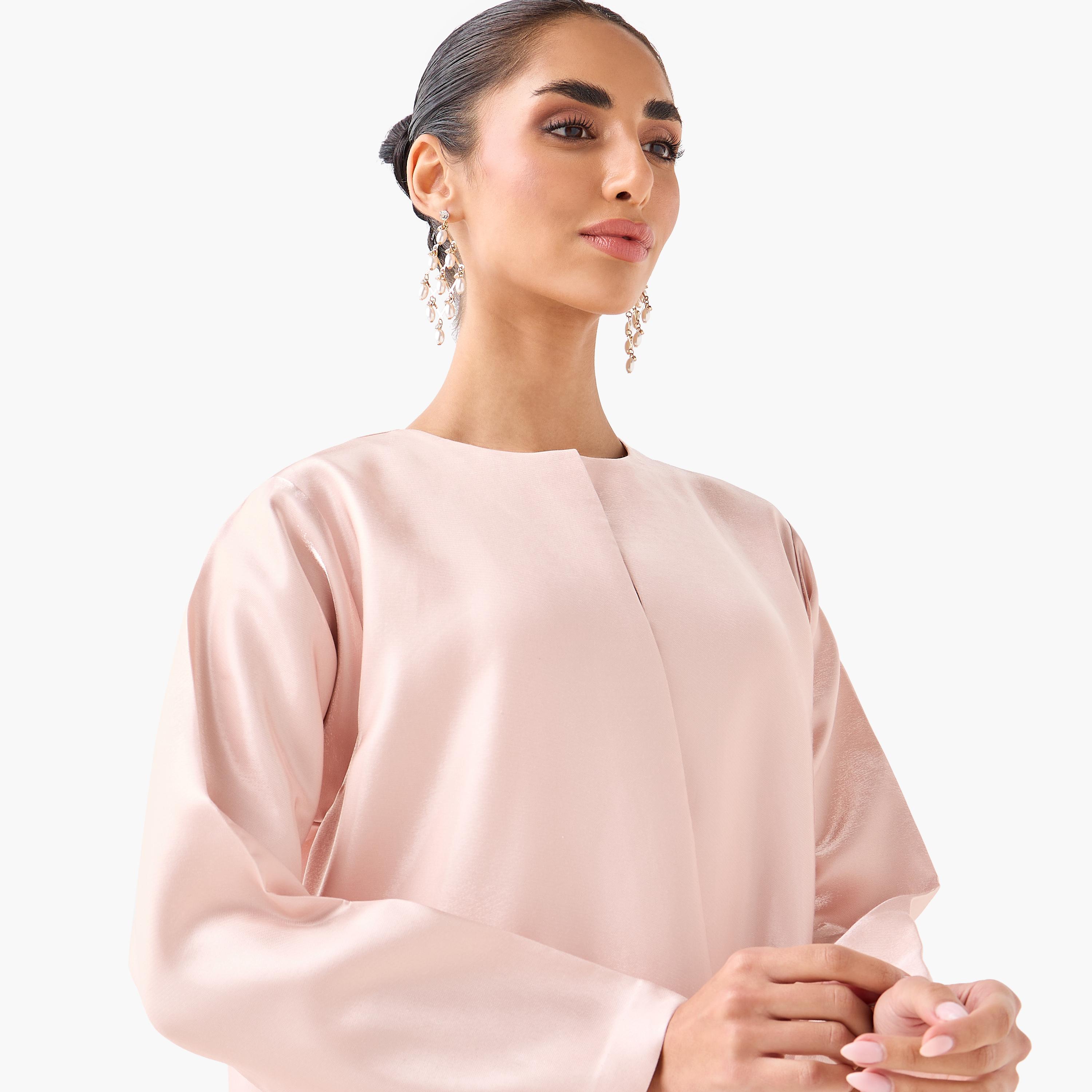 10December Slit Detail Abaya with Hijab-women-arabicclothing-abayas-image-6
