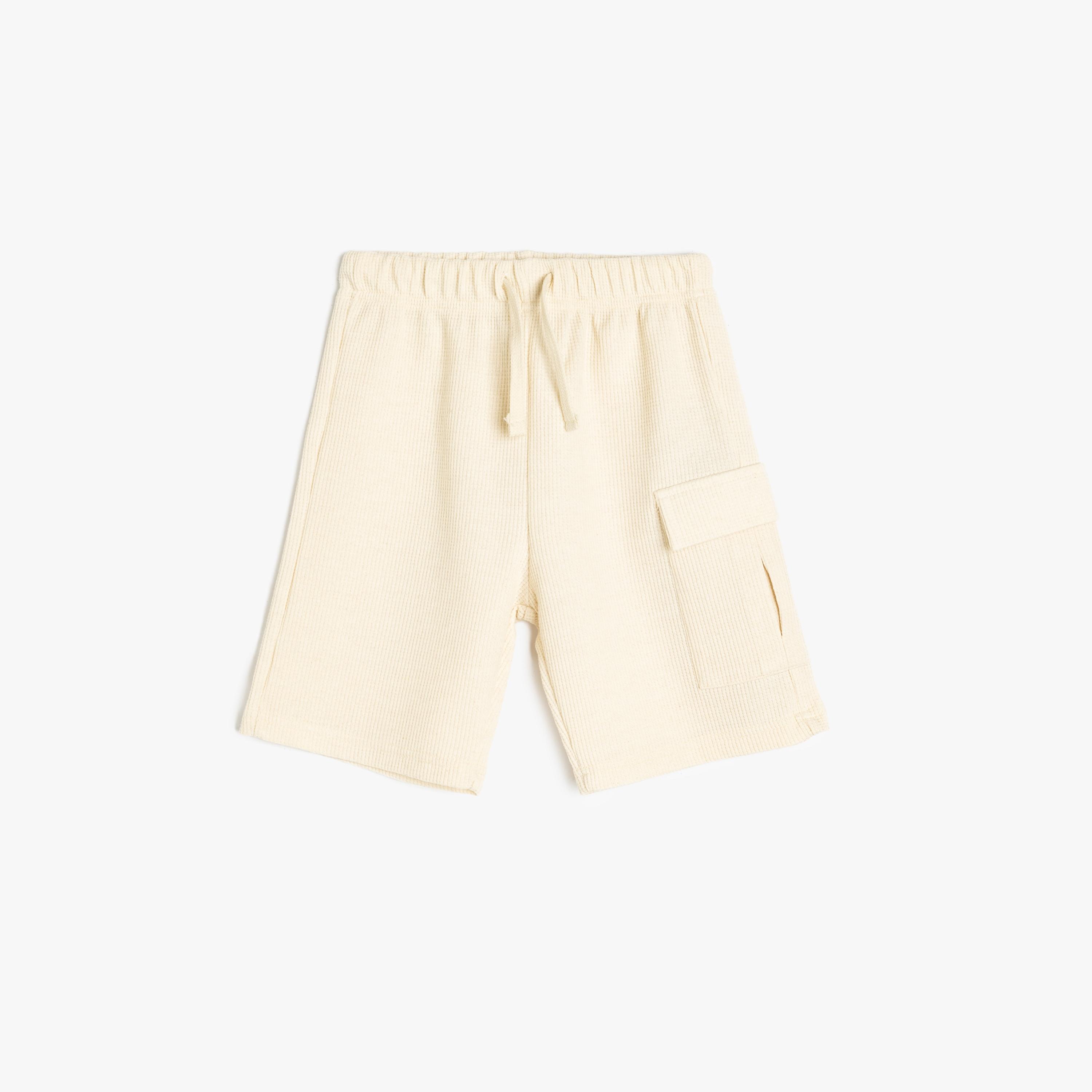 شورت برباط شد مطاطي، سادة من كوتون-boys-clothing-bottoms-shorts-image-1