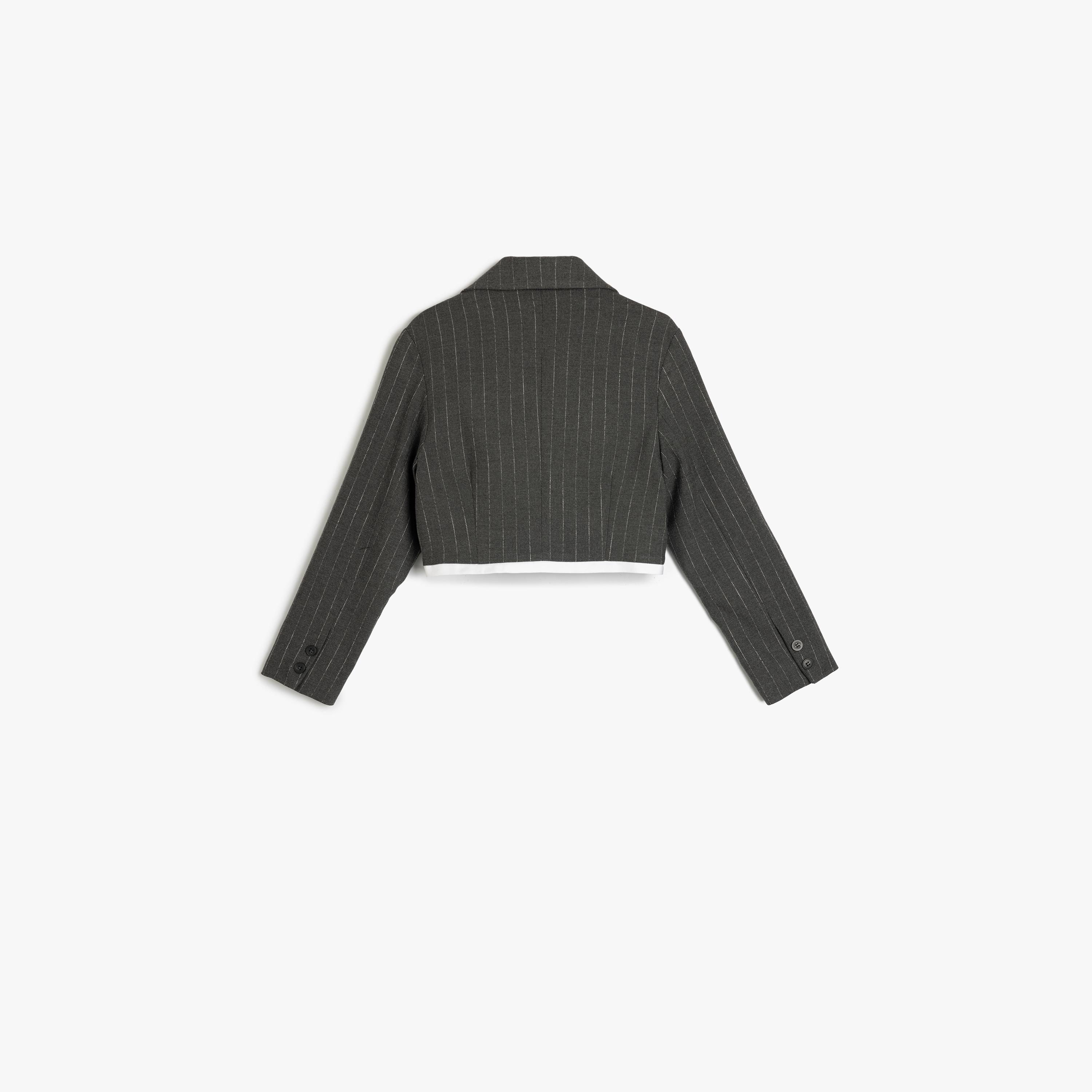 Koton Long Sleeves Collar Neck Solid Jacket-girls-clothing-jacketsandcoats-image-2