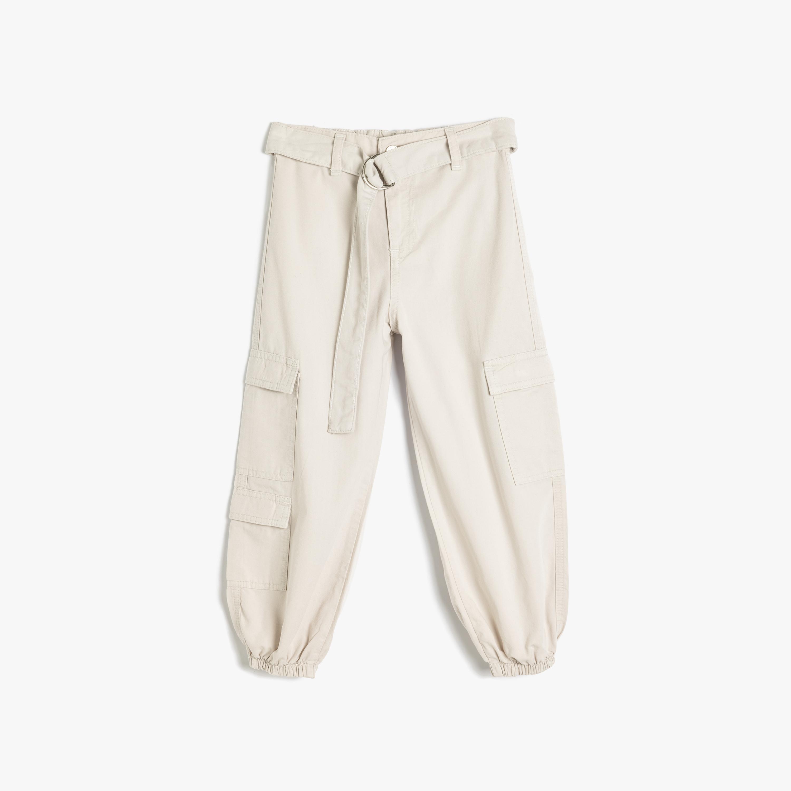 Koton Solid Buttoned Track Pants-girls-clothing-bottoms-joggersandtrackpants-image-1