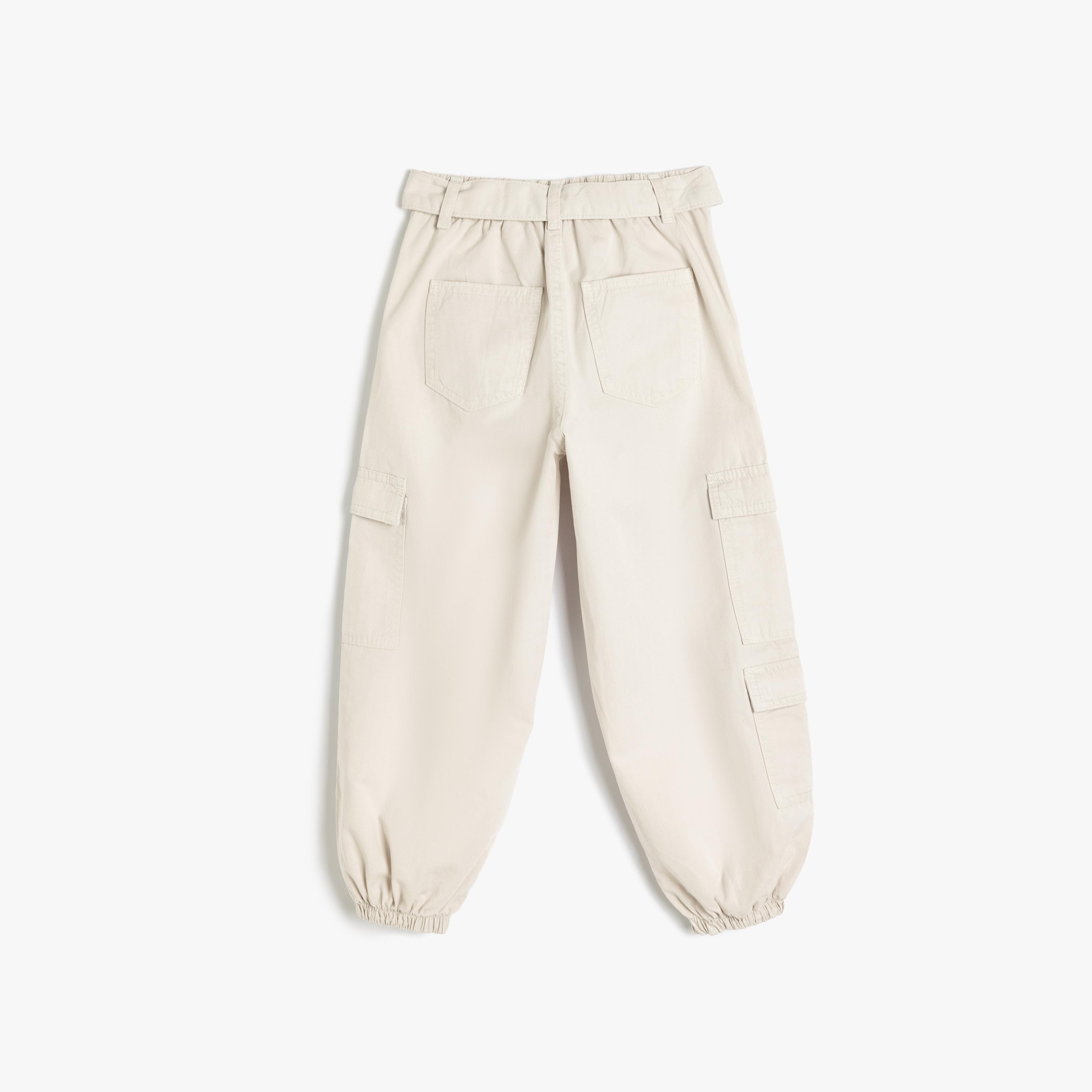 Koton Solid Buttoned Track Pants-girls-clothing-bottoms-joggersandtrackpants-image-2