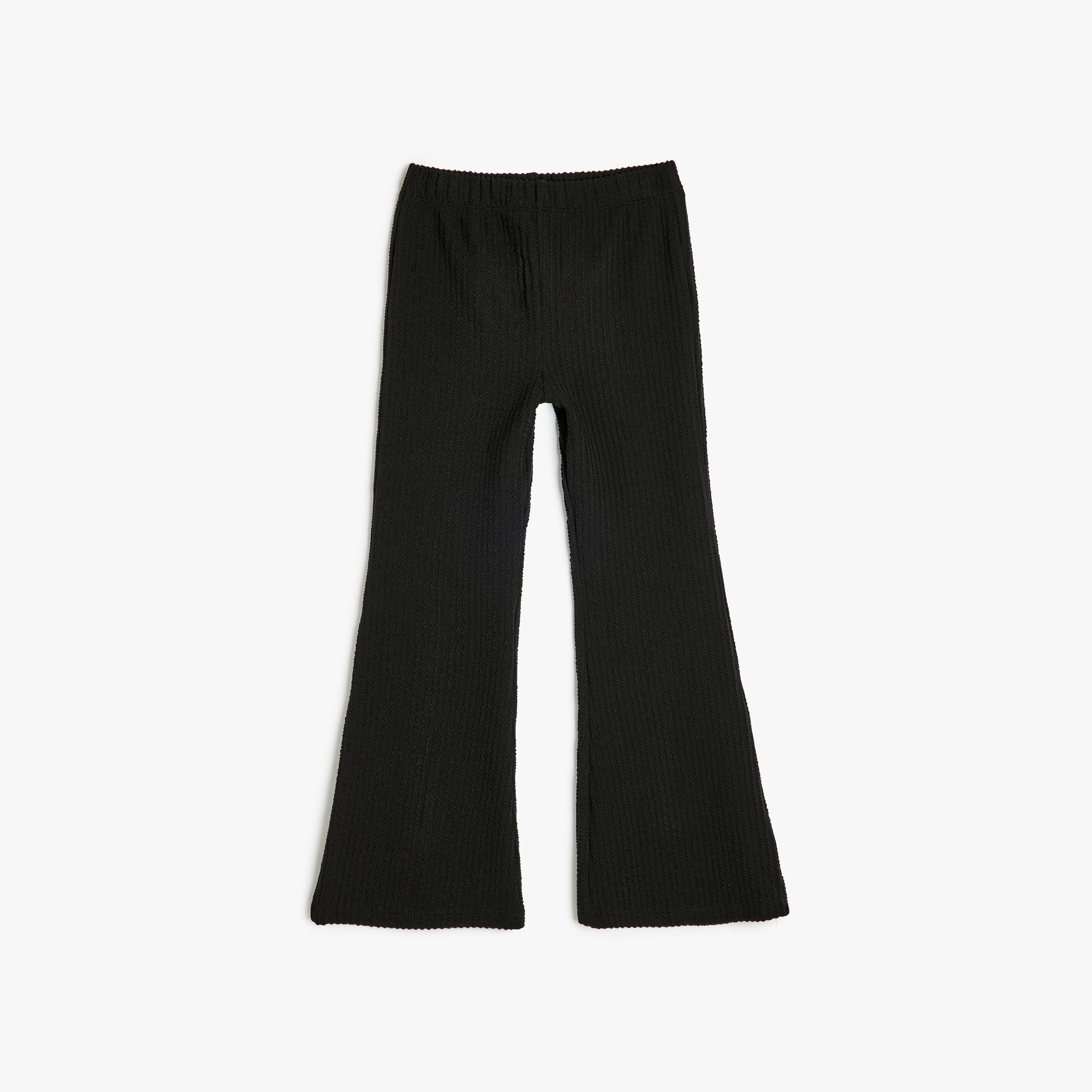 Koton Solid Elasticated Track Pants-girls-clothing-bottoms-trousers-image-1