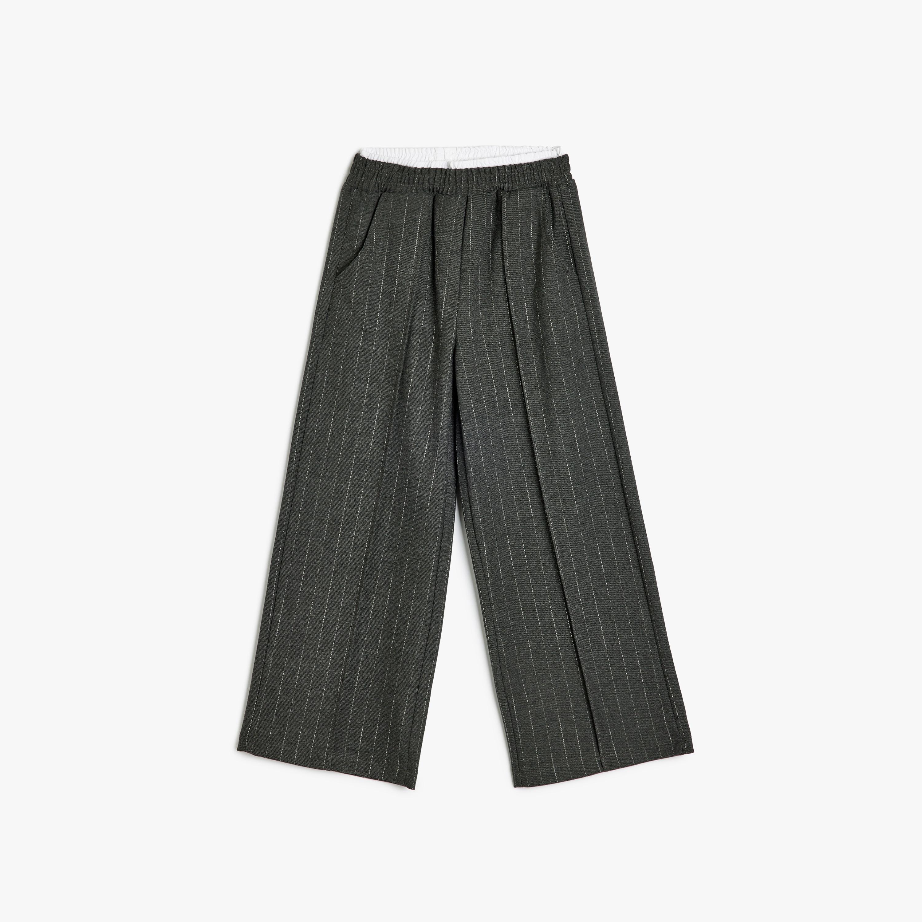 Koton Solid Elasticated Track Pants-girls-clothing-bottoms-trousers-image-1