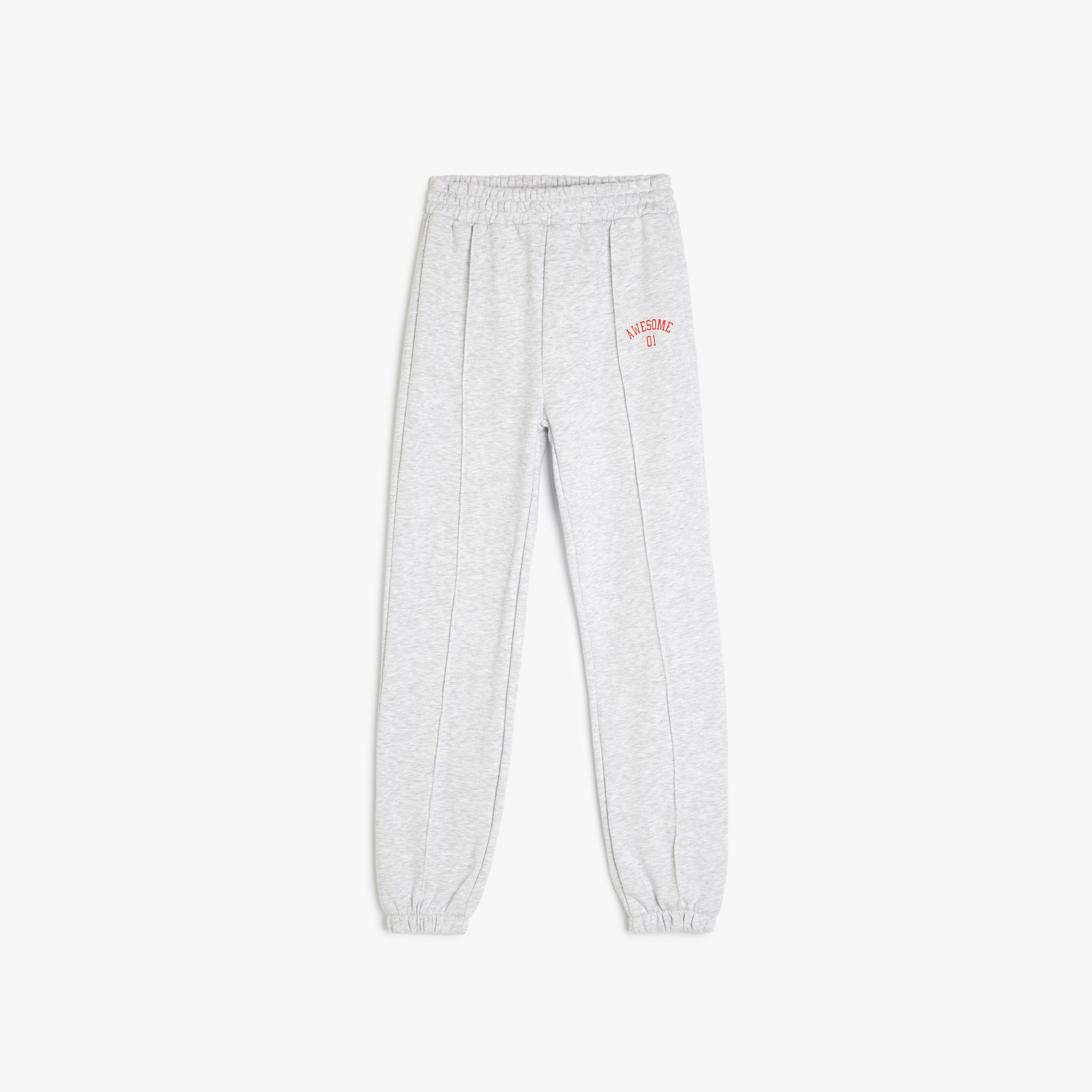Koton Solid Elasticated Joggers-girls-clothing-bottoms-joggersandtrackpants-image-1