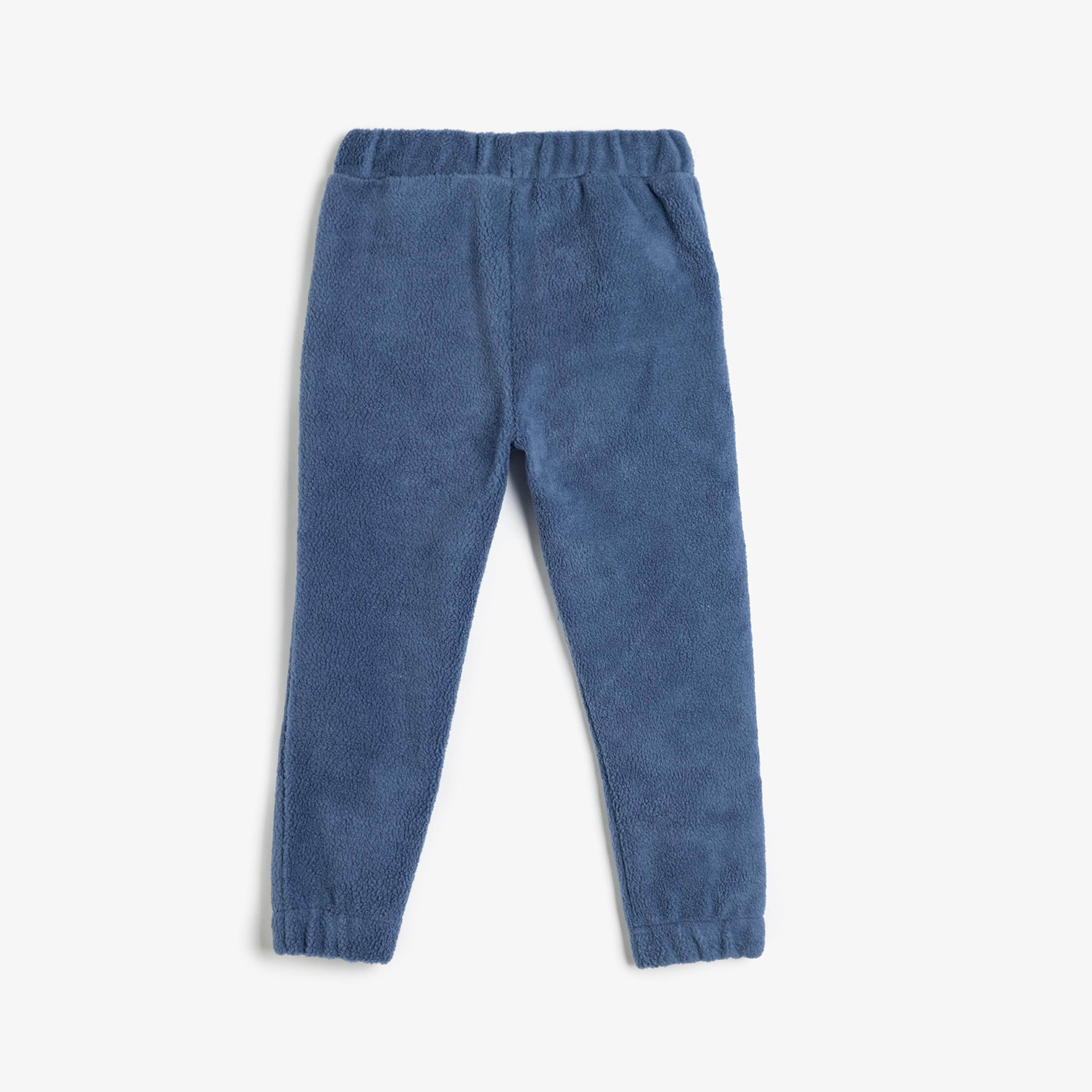 Koton Solid Elasticated Drawstring Track Pants-boys-clothing-bottoms-joggersandtrackpants-image-2