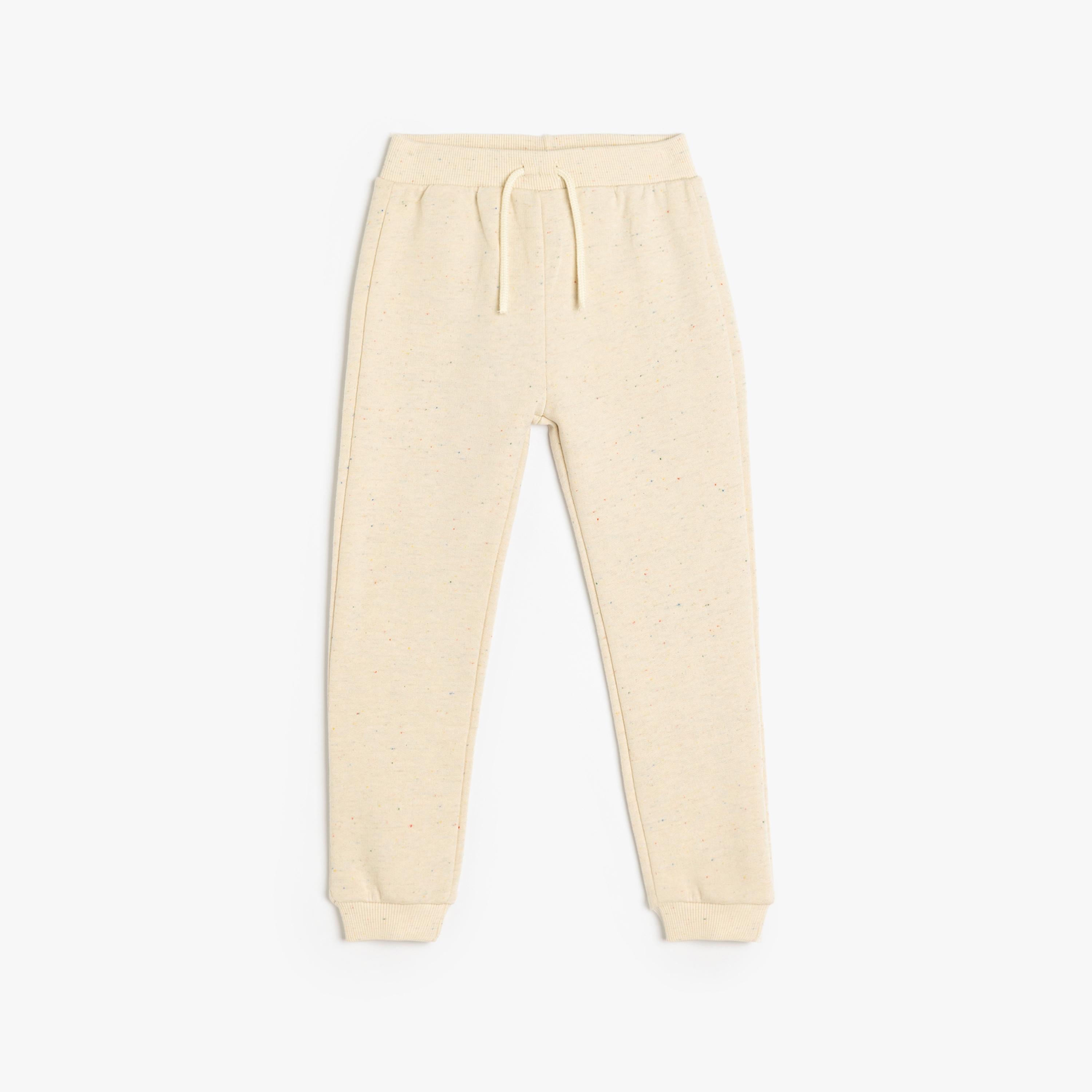 Koton Solid Elasticated Drawstring Joggers-boys-clothing-bottoms-joggersandtrackpants-image-1