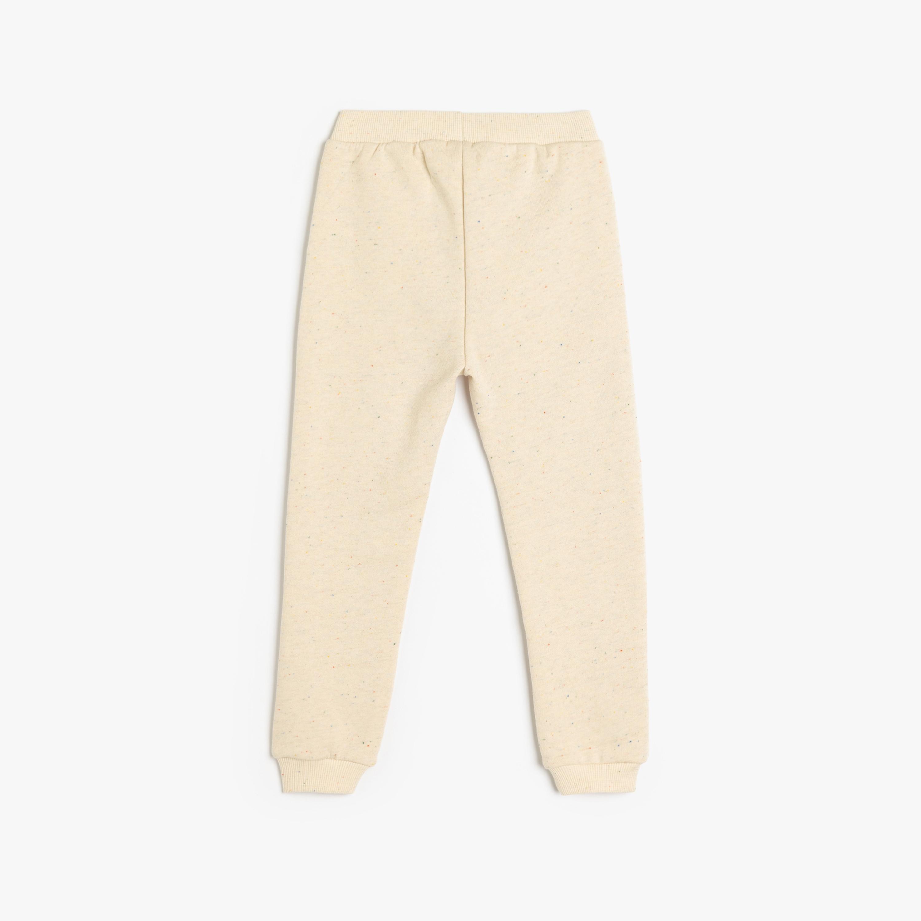 Koton Solid Elasticated Drawstring Joggers-boys-clothing-bottoms-joggersandtrackpants-image-2