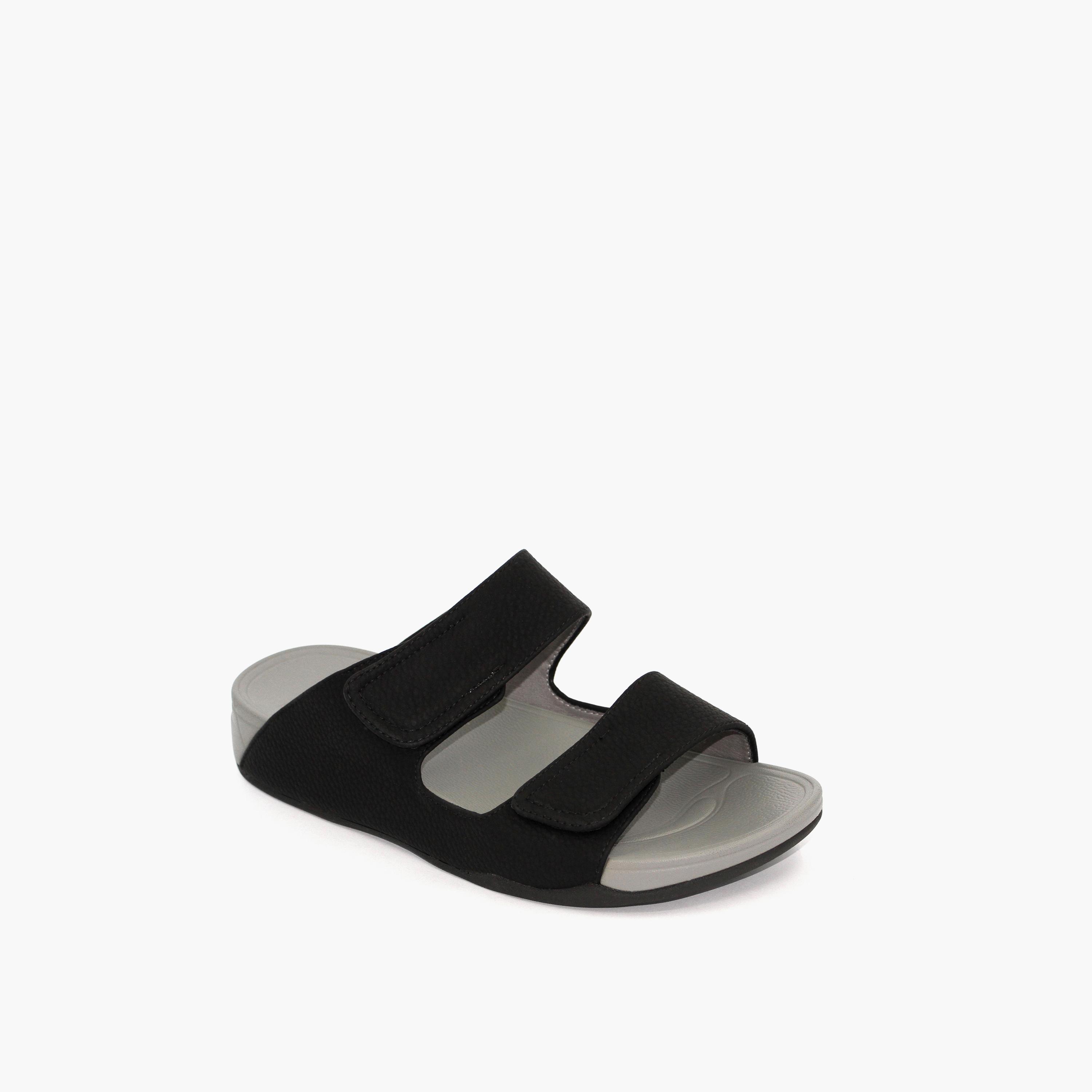 Geoomnii Boys Slip-On Aveline Slide Sandals | K-F306-BLACK-boys-shoes-sandals-image-4