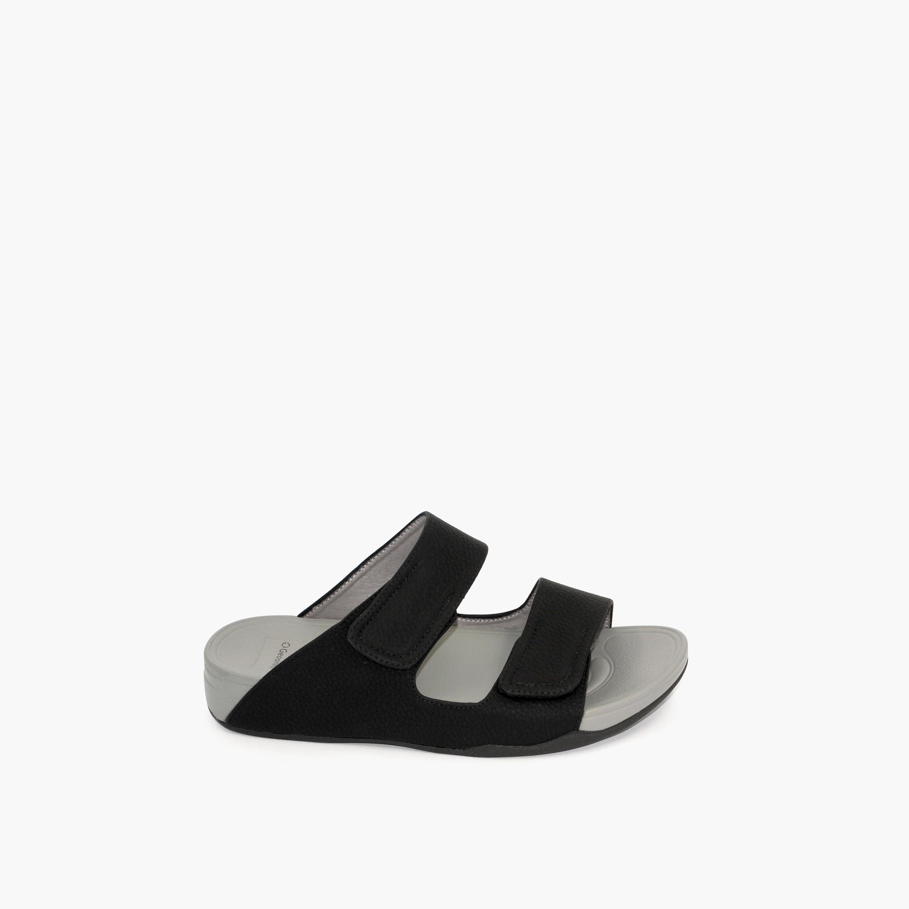 Geoomnii Boys Slip-On Aveline Slide Sandals | K-F306-BLACK-boys-shoes-sandals-image-2