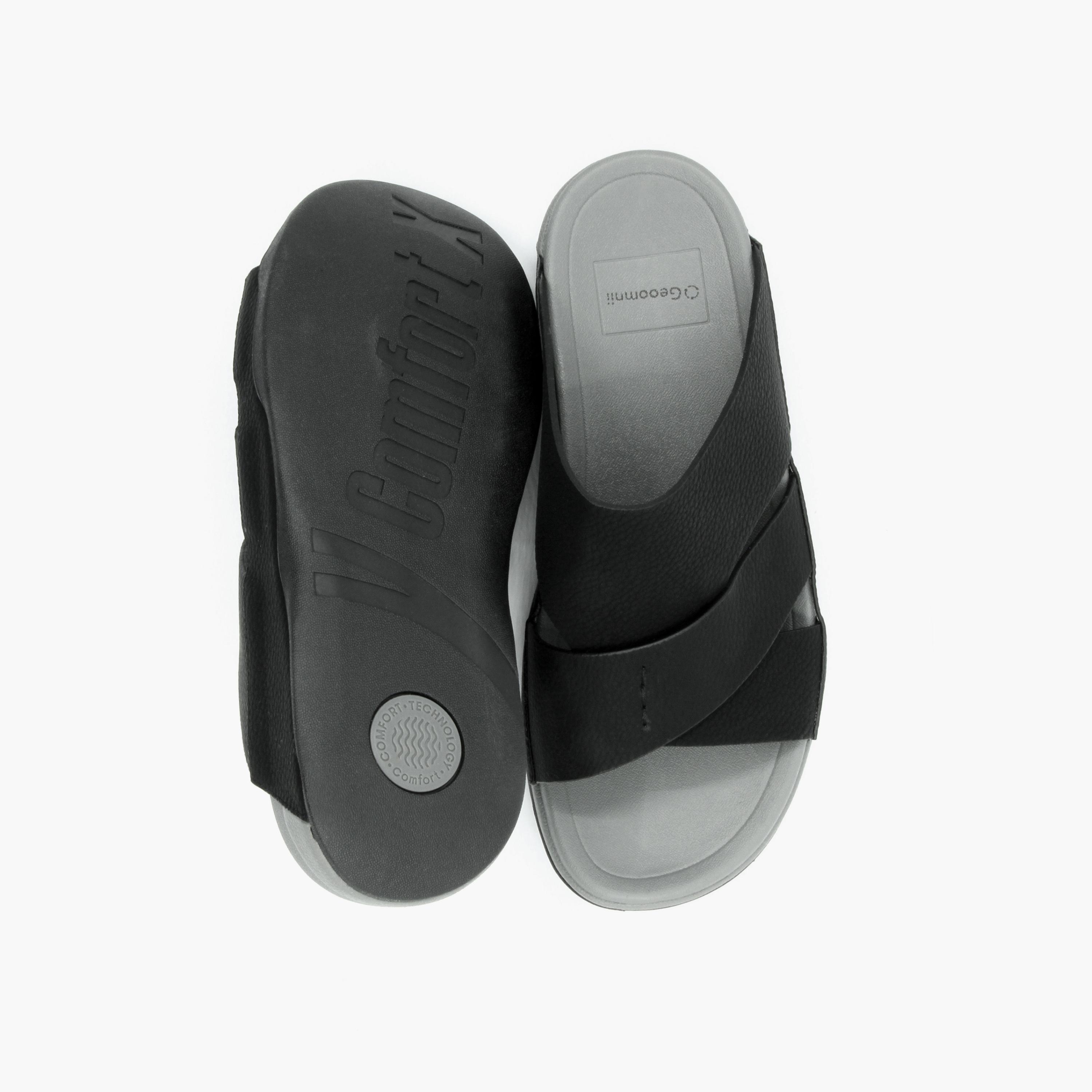 Geoomnii Boys Slip-On Caleb Slide Sandals | K-F307-COFFEE-boys-shoes-sandals-image-3