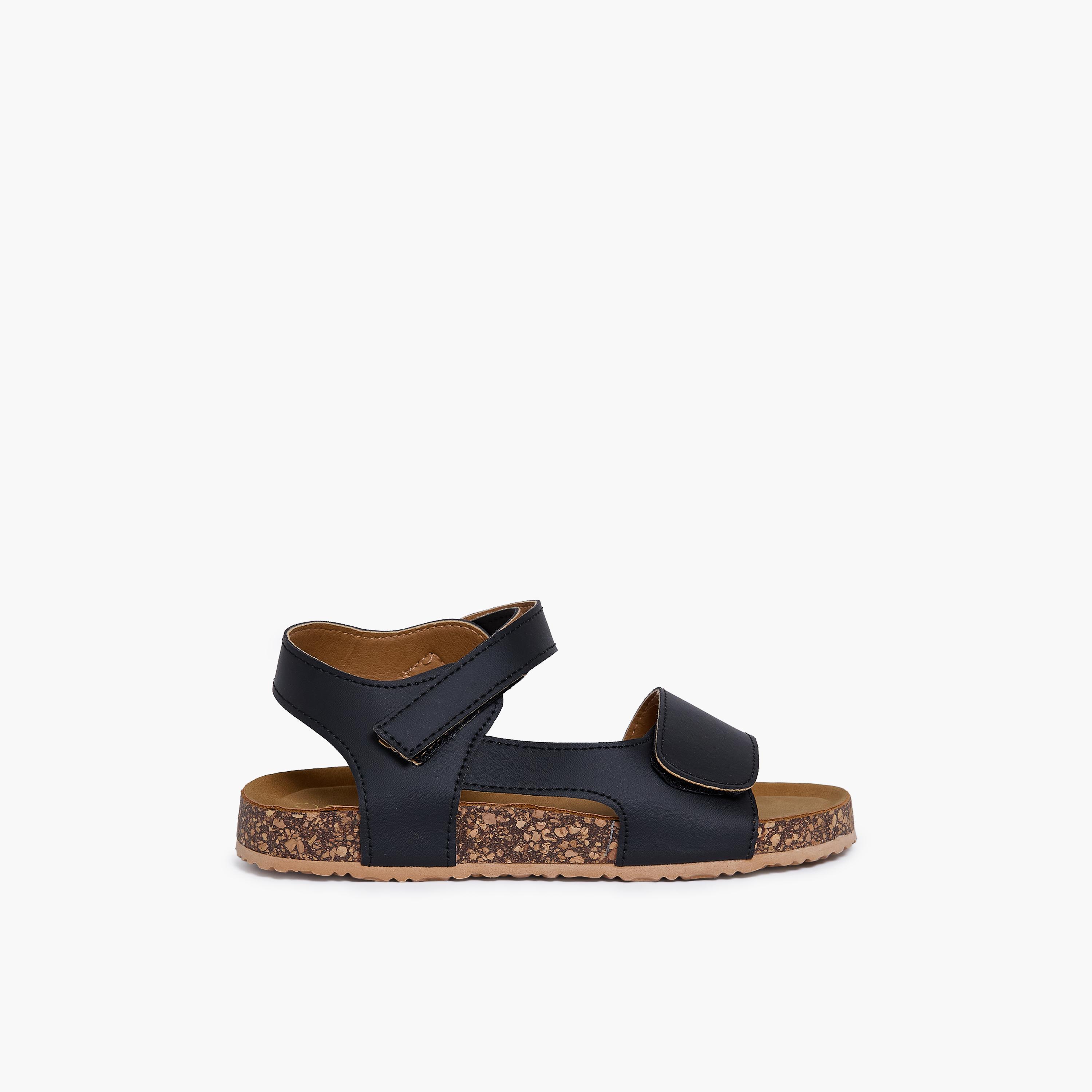 Geoomnii Girls Hook & Loop Terri1 Strap Sandals | K3309-3-BLACK-girls-shoes-sandals-image-4