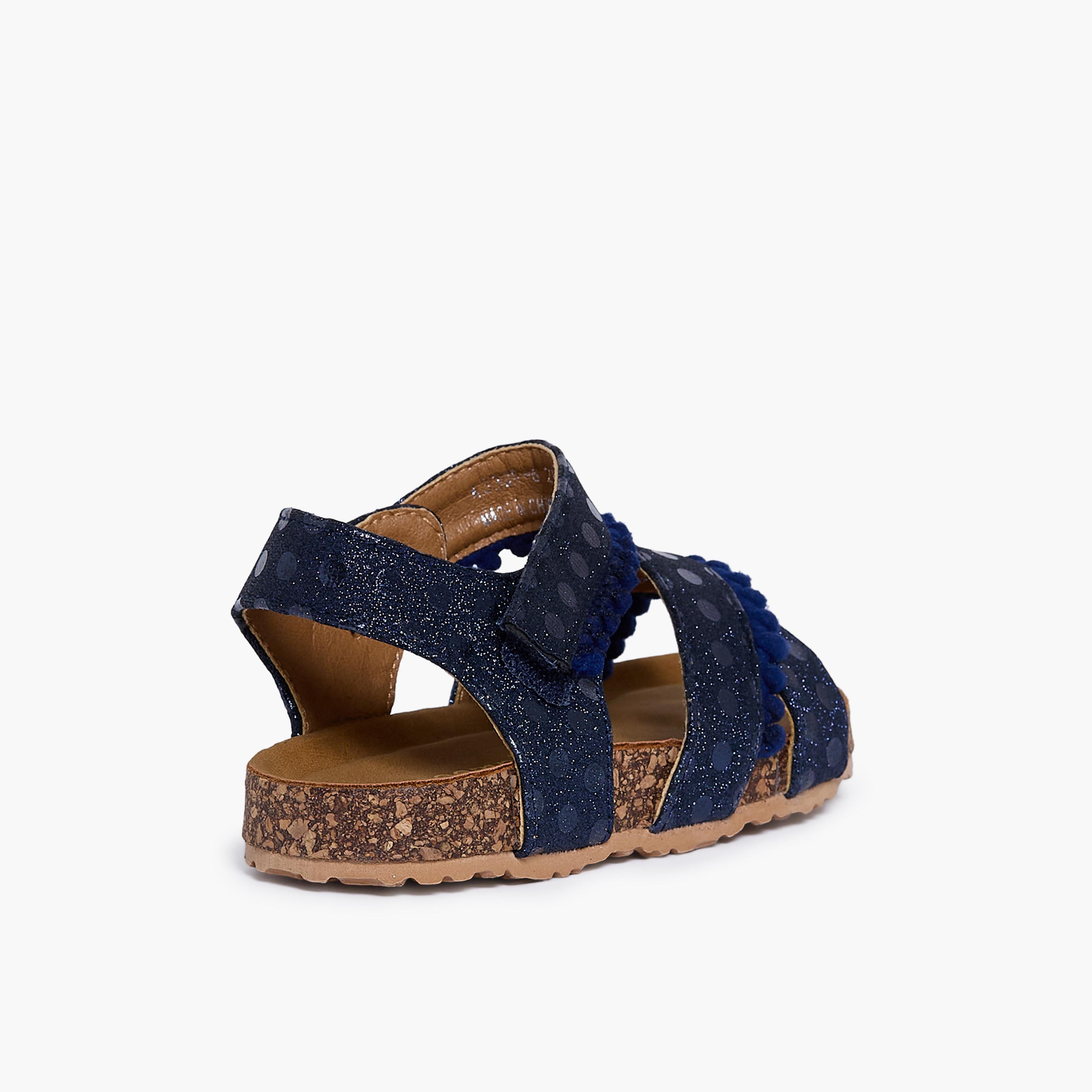 Geoomnii Girls Hook & Loop Tanya1 Strap Sandals | K3309-6-NAVY-girls-shoes-sandals-image-5