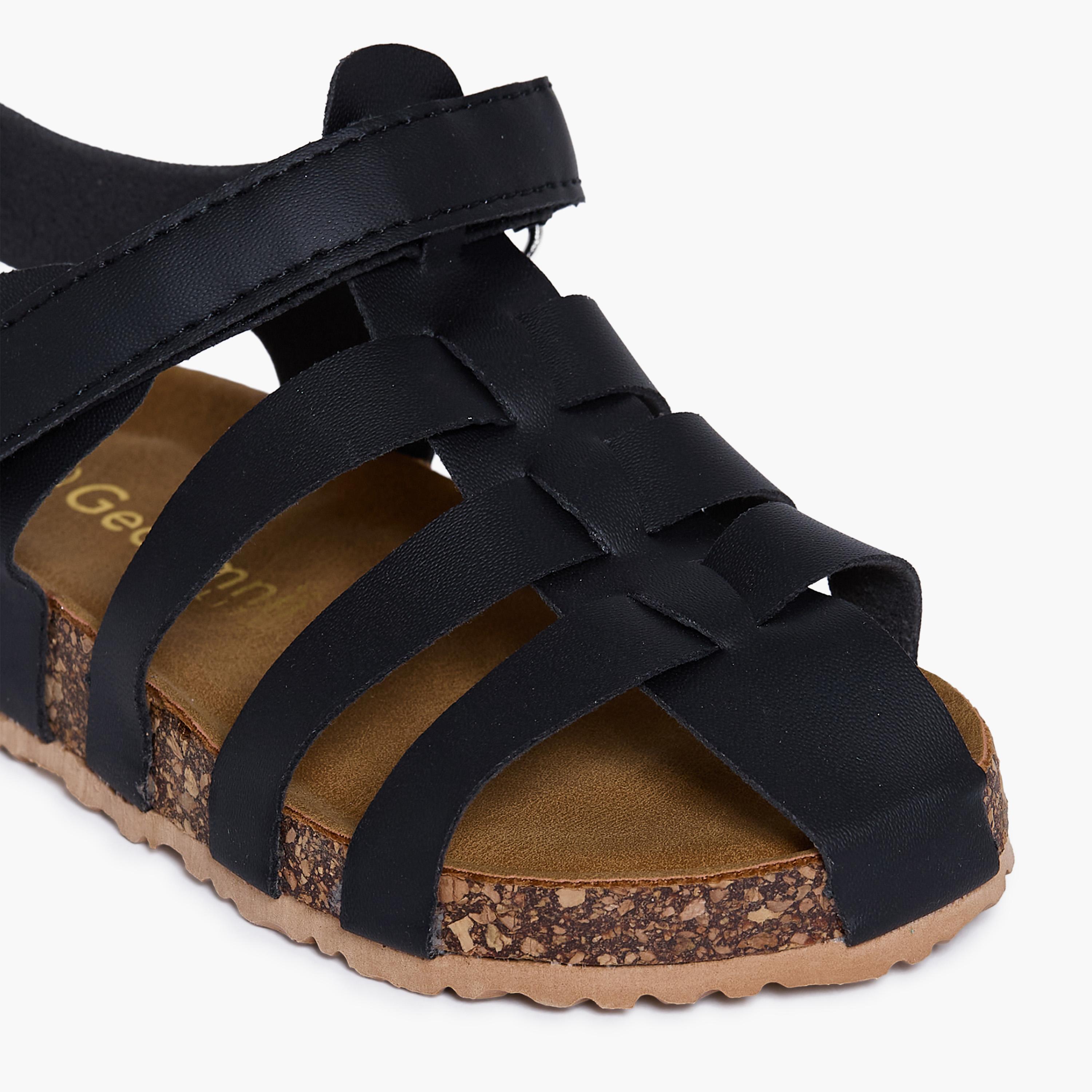 جيومني - صندل تيفاني مشبك وحلقة للأطفال | K3309-7-BLACK-boys-shoes-sandals-image-2