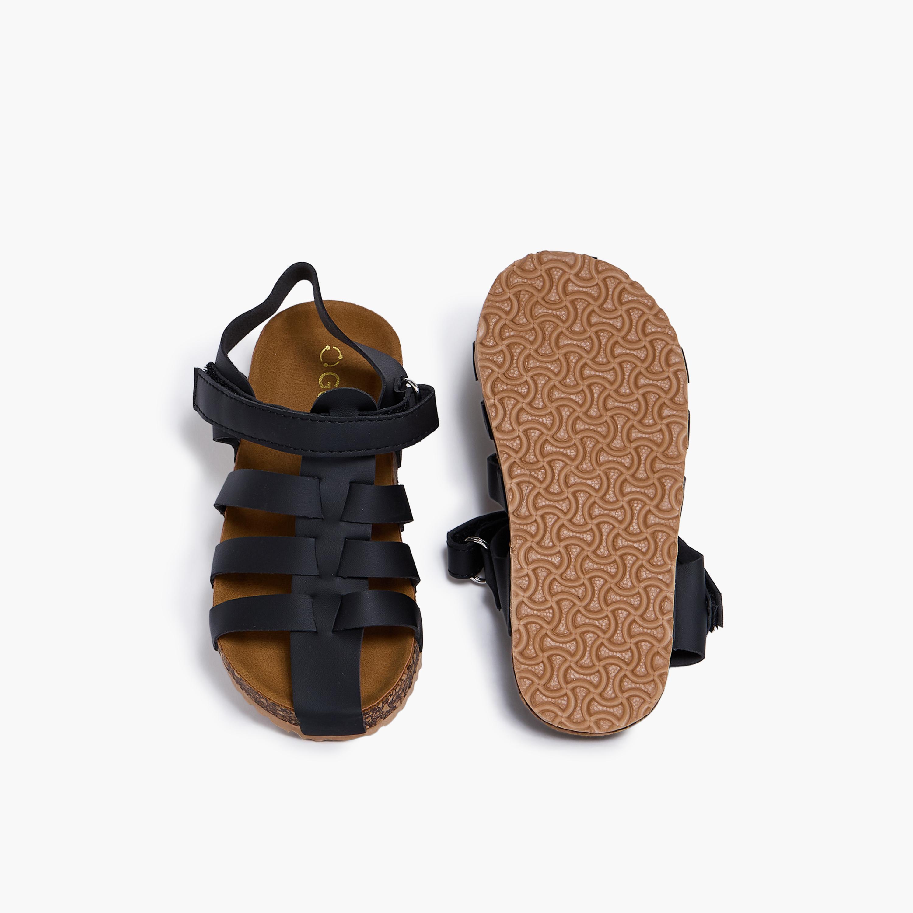 جيومني - صندل تيفاني مشبك وحلقة للأطفال | K3309-7-BLACK-boys-shoes-sandals-image-3