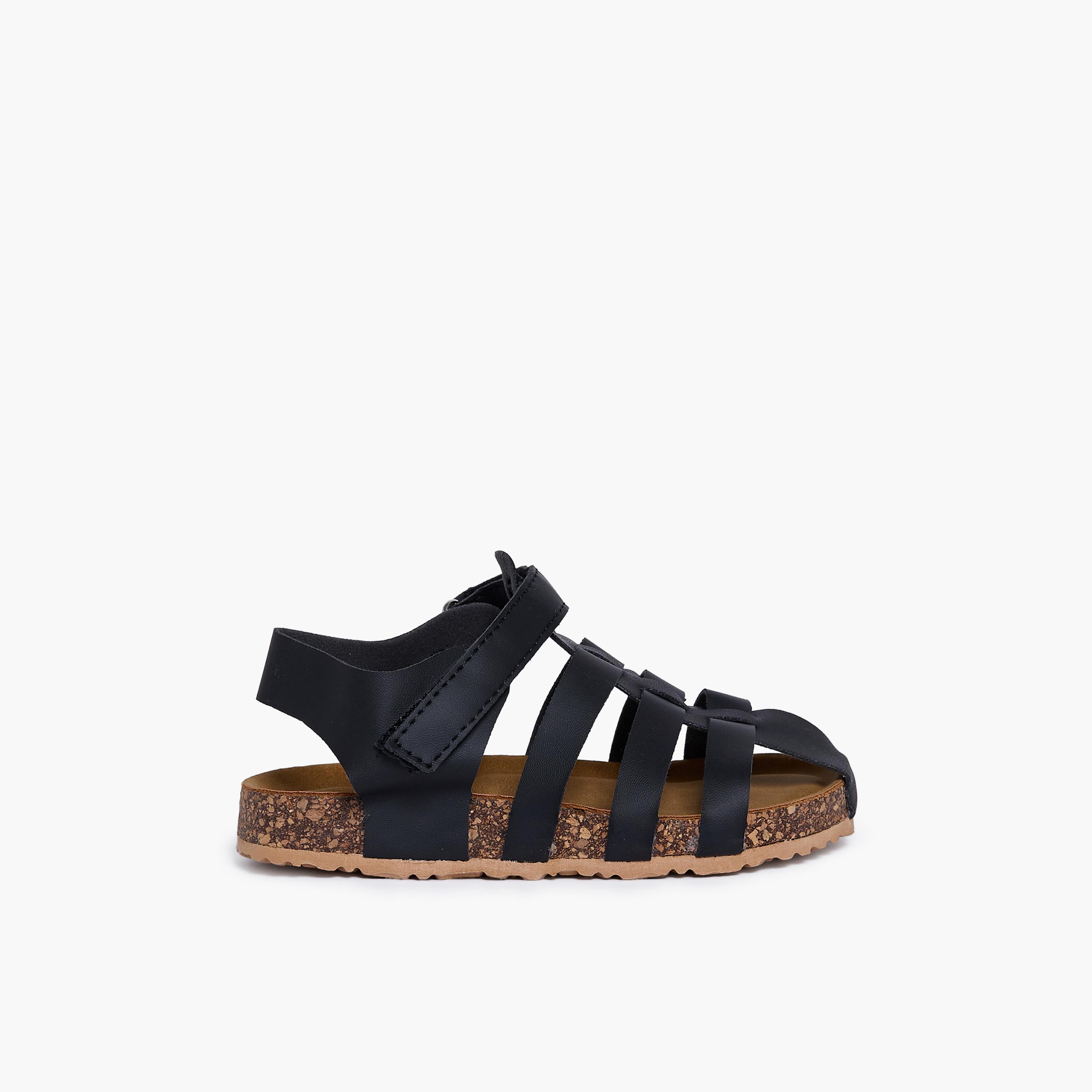 جيومني - صندل تيفاني مشبك وحلقة للأطفال | K3309-7-BLACK-boys-shoes-sandals-image-4