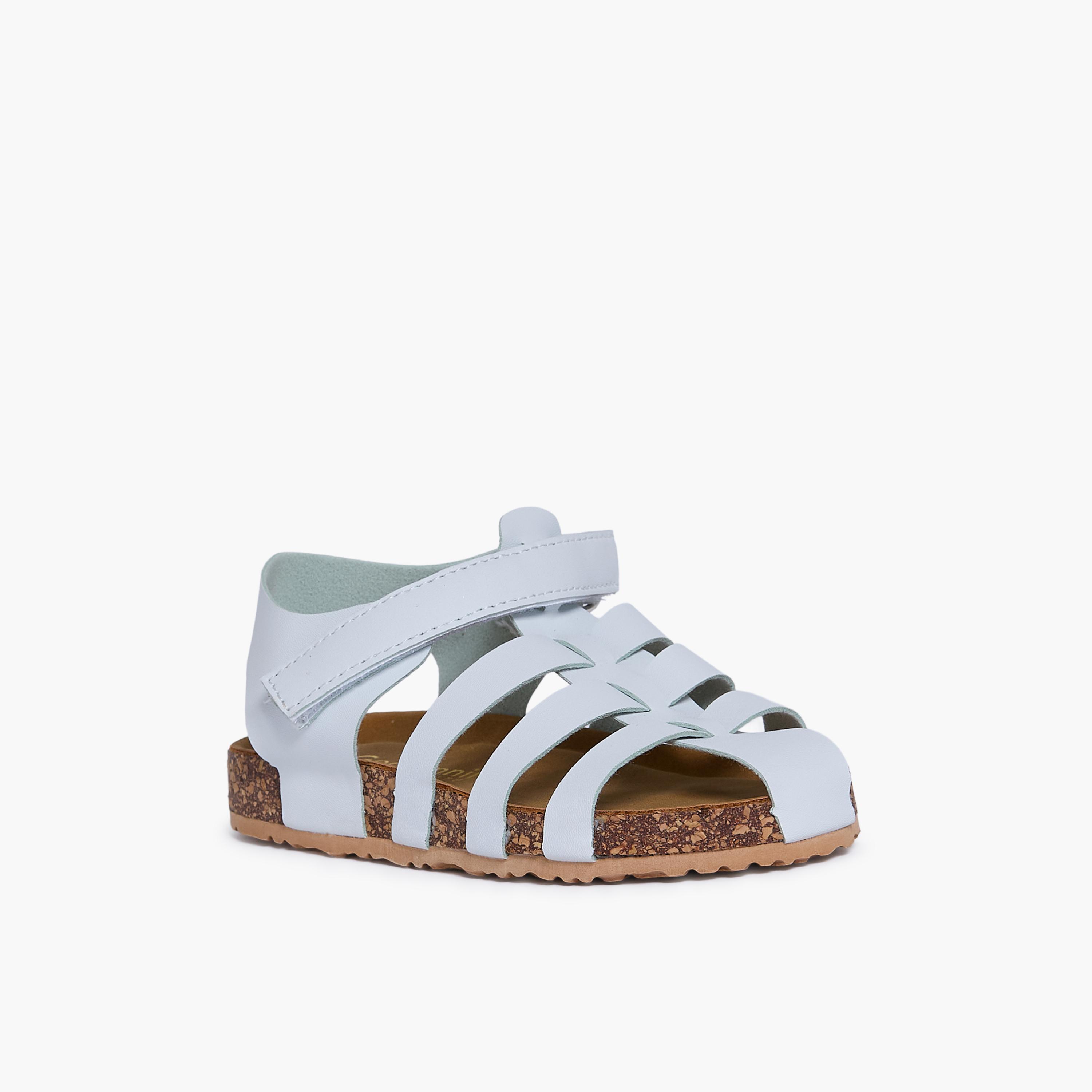 Geoomnii Kids Hook & Loop Tina1 Strap Sandals | K3309-7-GREY-boys-shoes-sandals-image-1