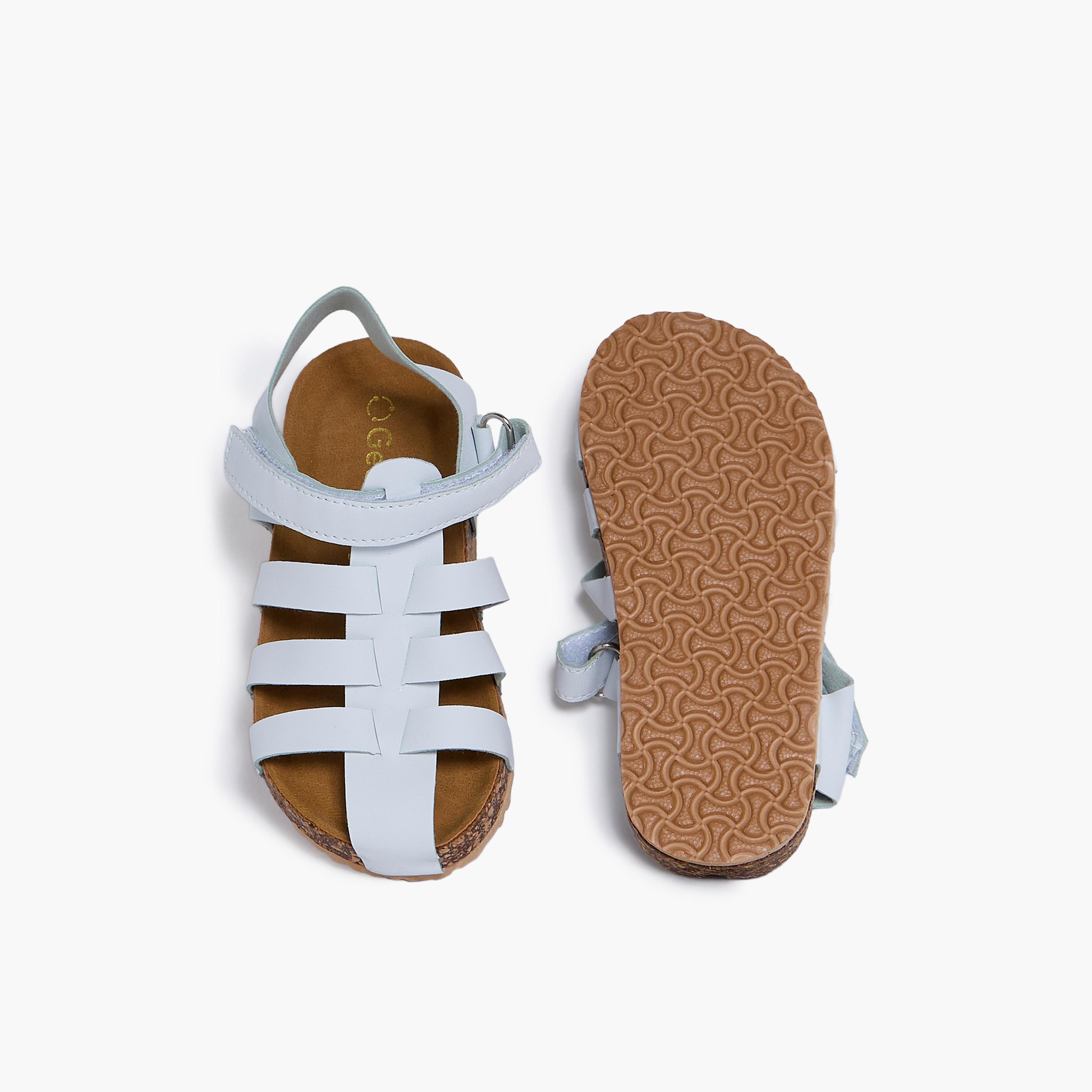 Geoomnii Kids Hook & Loop Tina1 Strap Sandals | K3309-7-GREY-boys-shoes-sandals-image-3